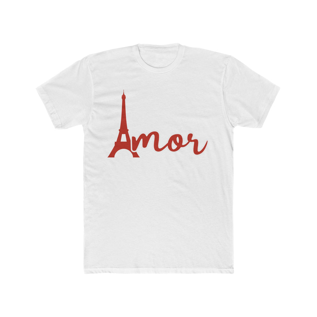Amor Eiffel Tower Valentine Unisex Tee — Spanish/Latin Love Graphic for men and women