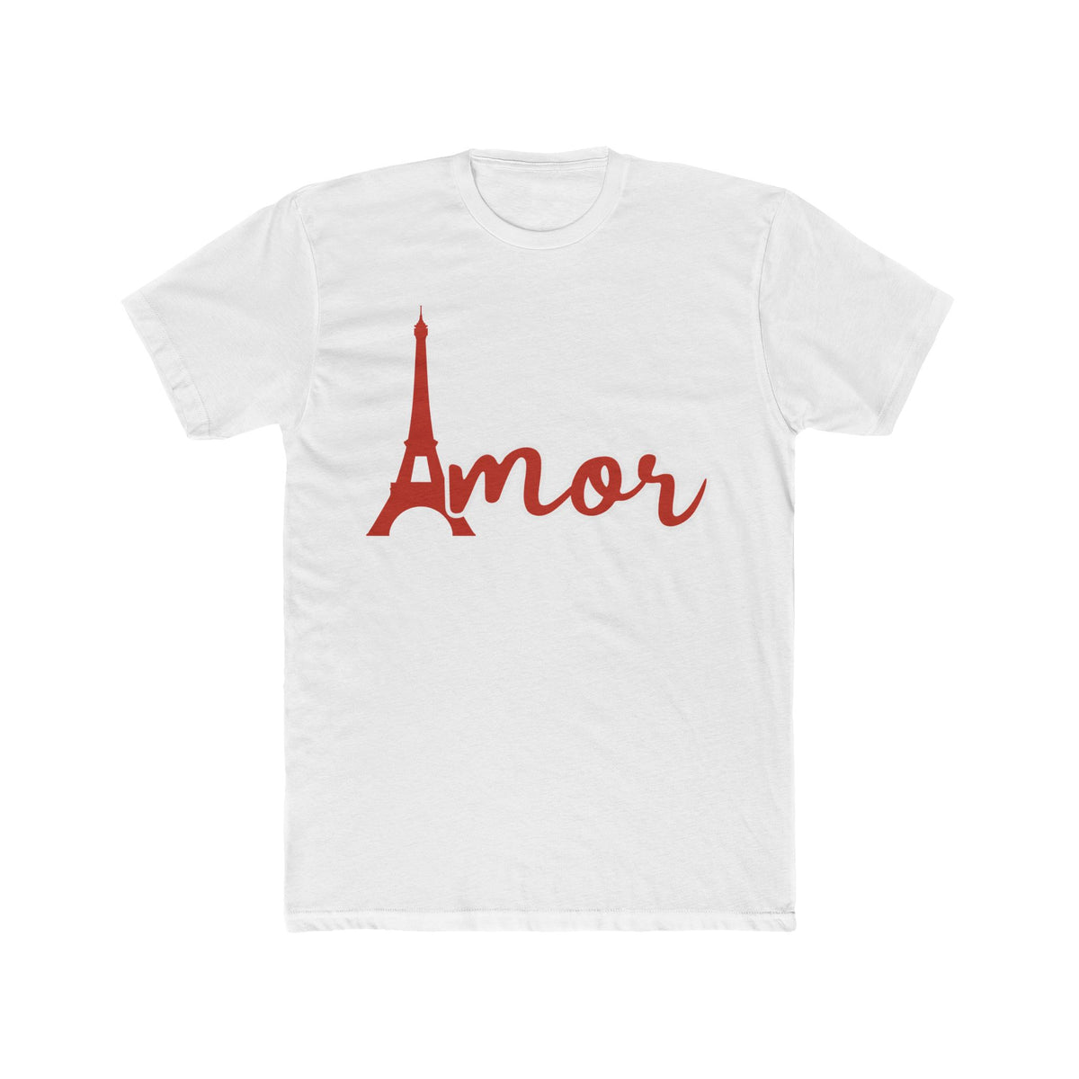 Amor Eiffel Tower Valentine Unisex Tee — Spanish/Latin Love Graphic for men and women
