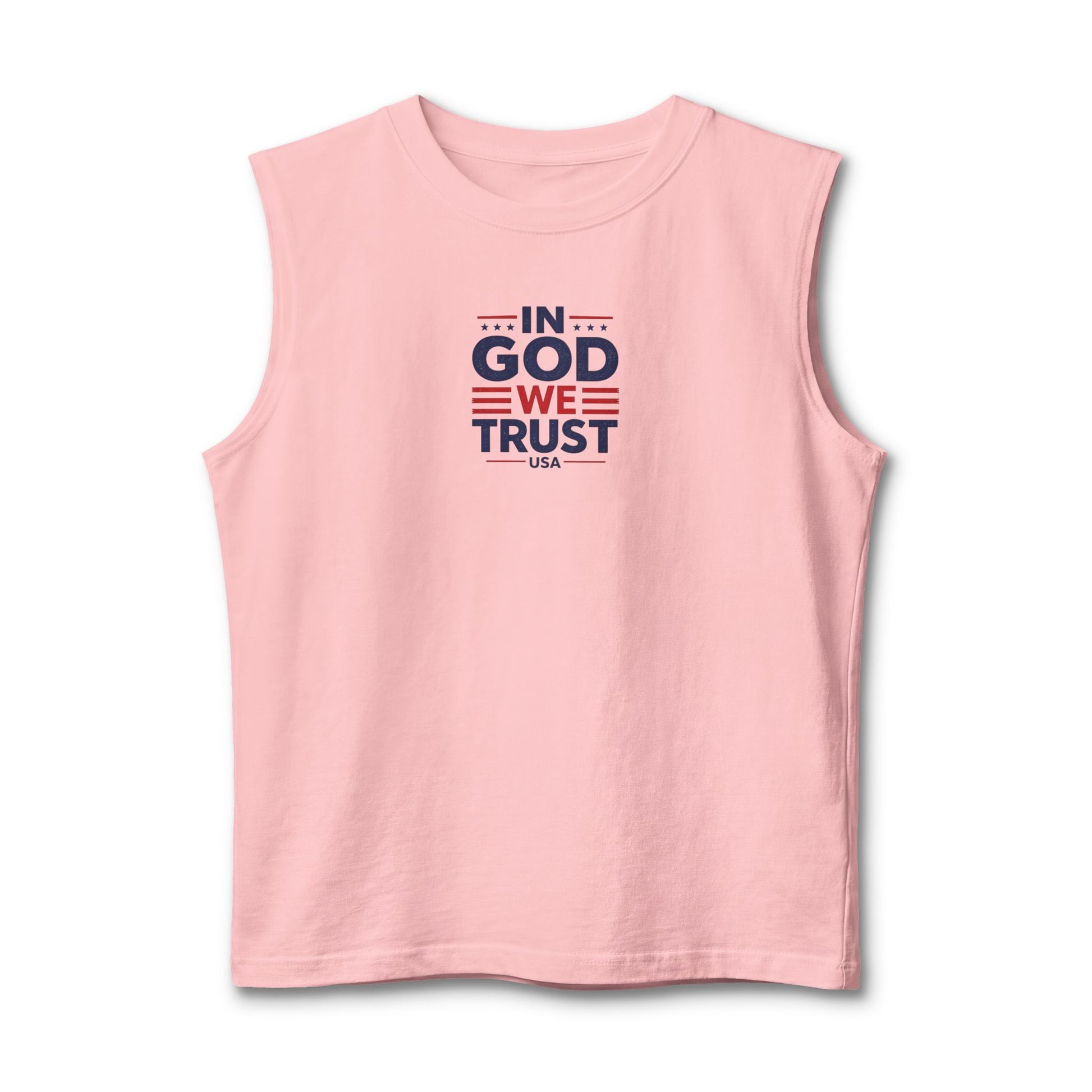 Patriotic 'In God We Trust' USA Tank Top — American Flag Muscle Tee