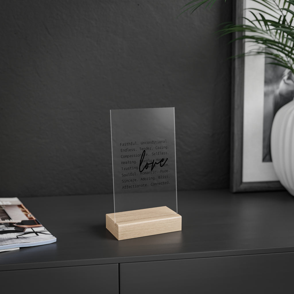 Customizable Acrylic Tabletop Love Sign, Love Decor for Home, Wedding Centerpiece, Romantic Gift, Modern Minimalist Decor