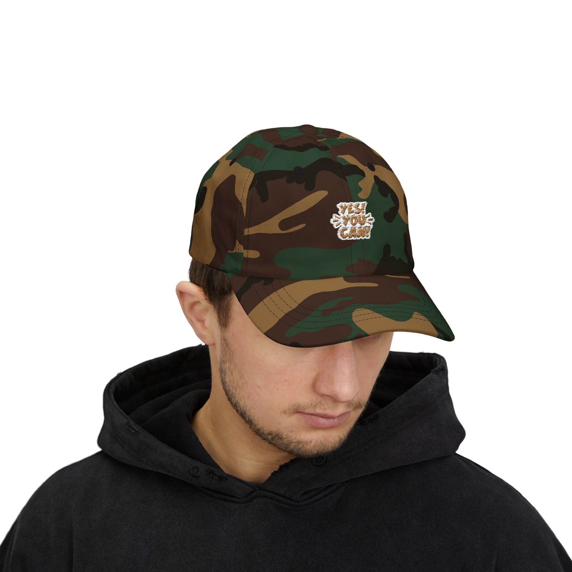 Yes! You Can Dad Cap - Motivational Hat for Fathers, Adjustable White Cap, Gift for Dad, Inspiring Dad Hat, Everyday Wear