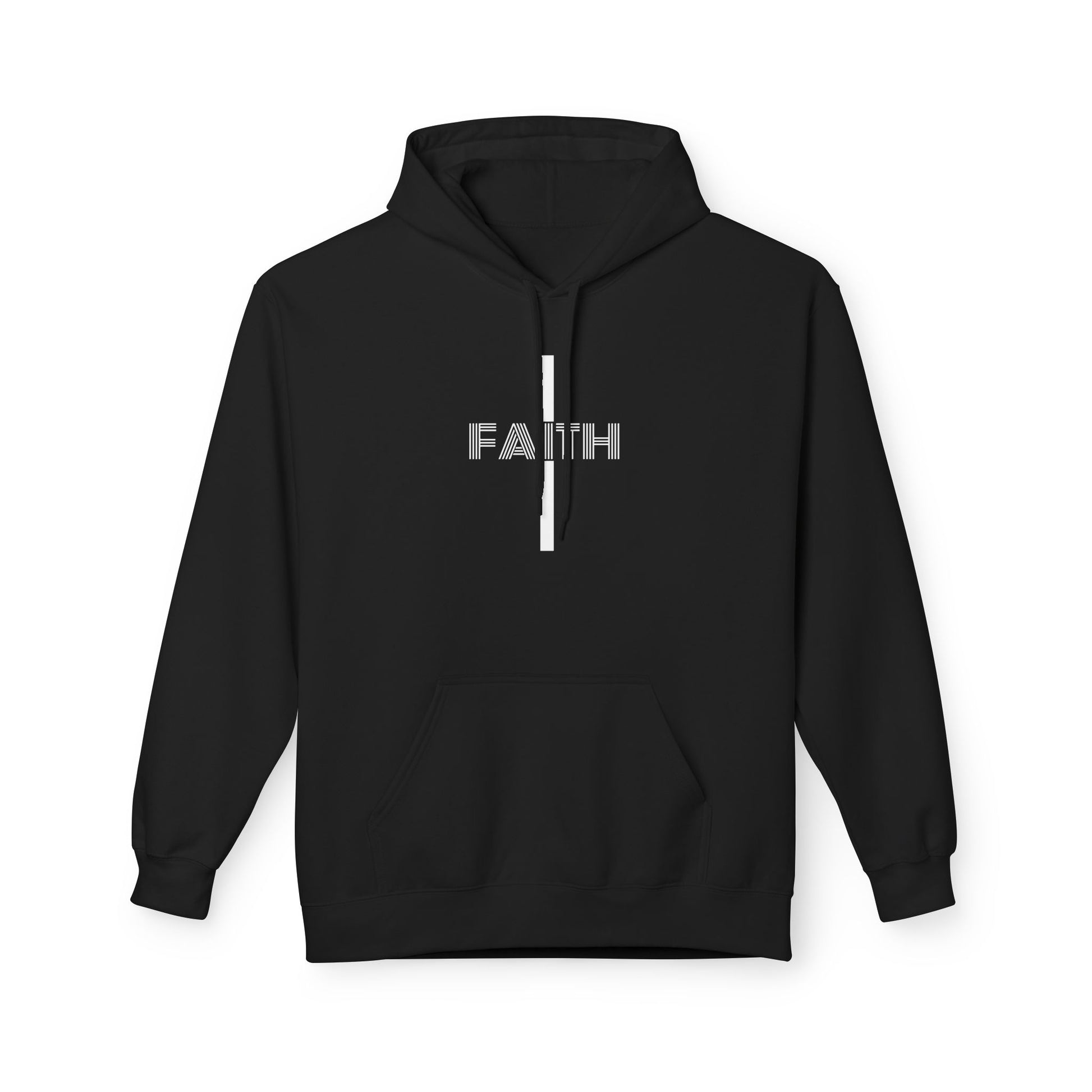 Faith Unisex Midweight Fleece Hoodie, Cozy Casual Wear, Inspirational Gift, Faith-Driven Style, Perfect for Everyday & Holidays