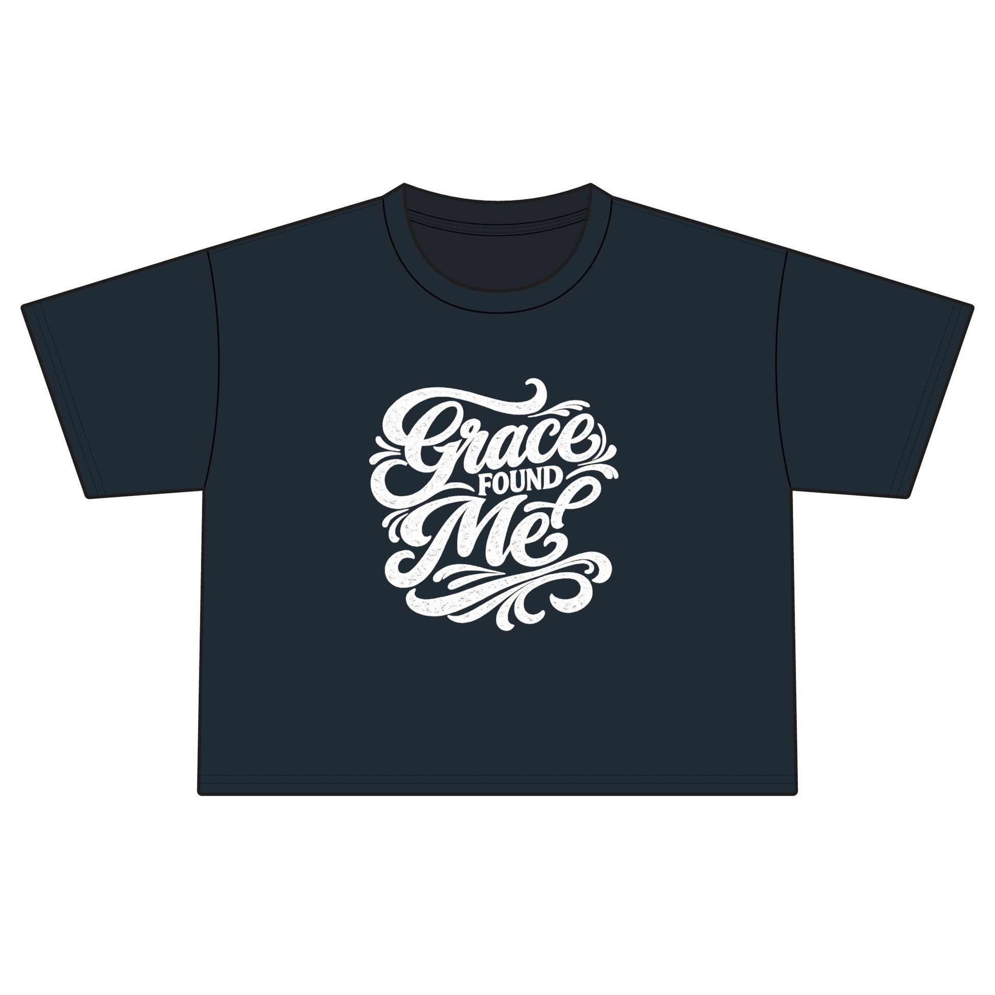Grace Found Me Boxy Tee — Women's Inspirational Graphic Shirt