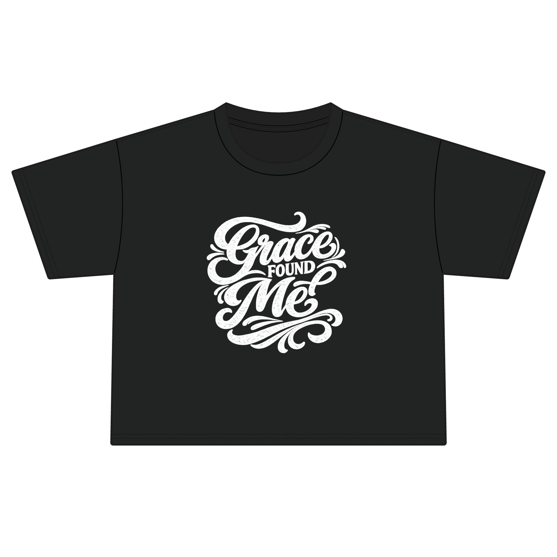Grace Found Me Boxy Tee — Women's Inspirational Graphic Shirt