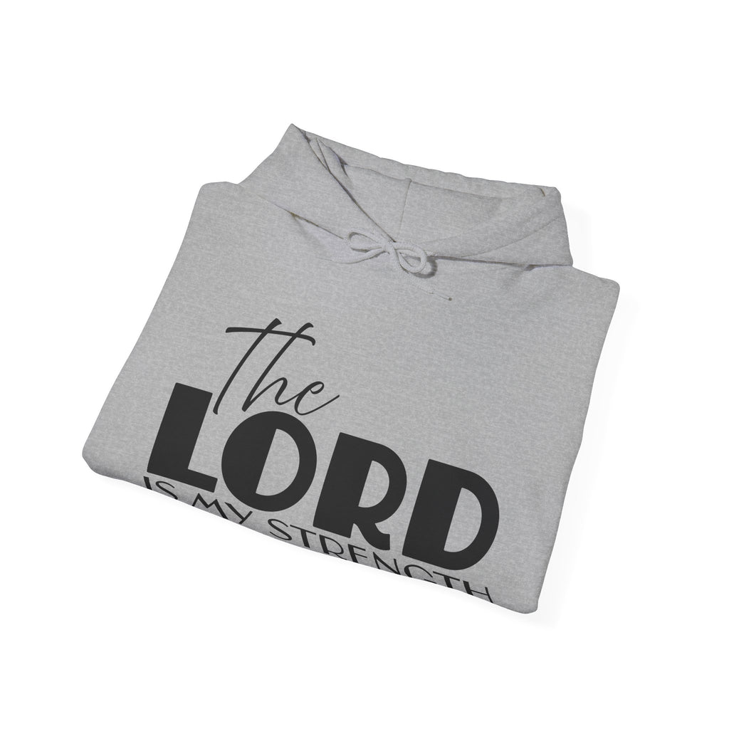 Psalm 28:7 'The Lord Is My Strength' Hoodie — Faith-Based Christian Sweatshirt