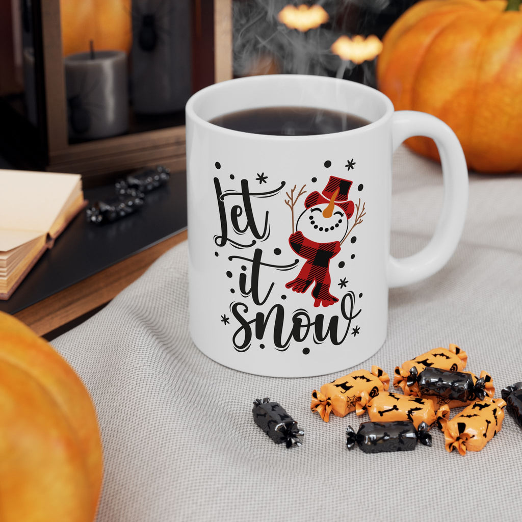 Mug - Let It Snow Snowman Ceramic Mug (11oz, 15oz)