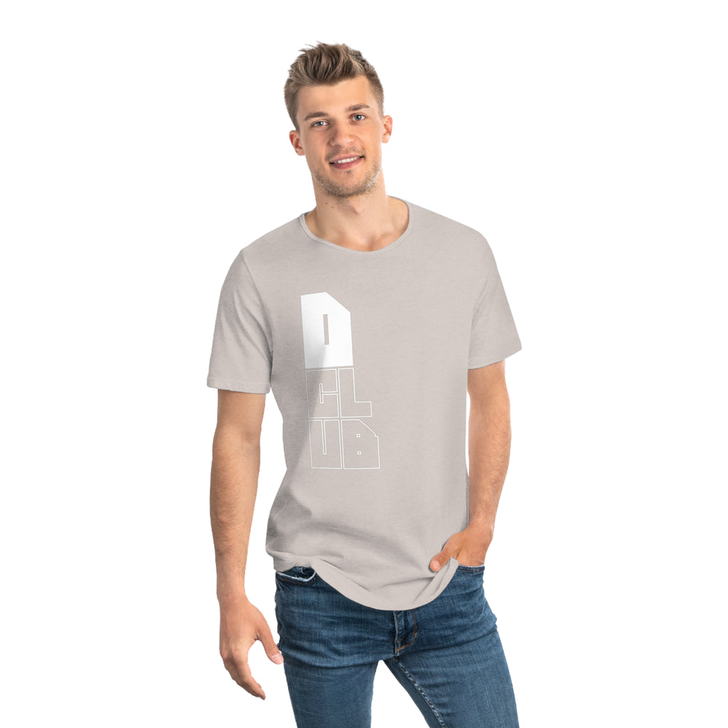 Men's Curved Hem Tee - Stylish Graphic Tee, D Club T-shirt, Casual Wear, Trendy Fashion, Streetwear Essential, Gift for Him