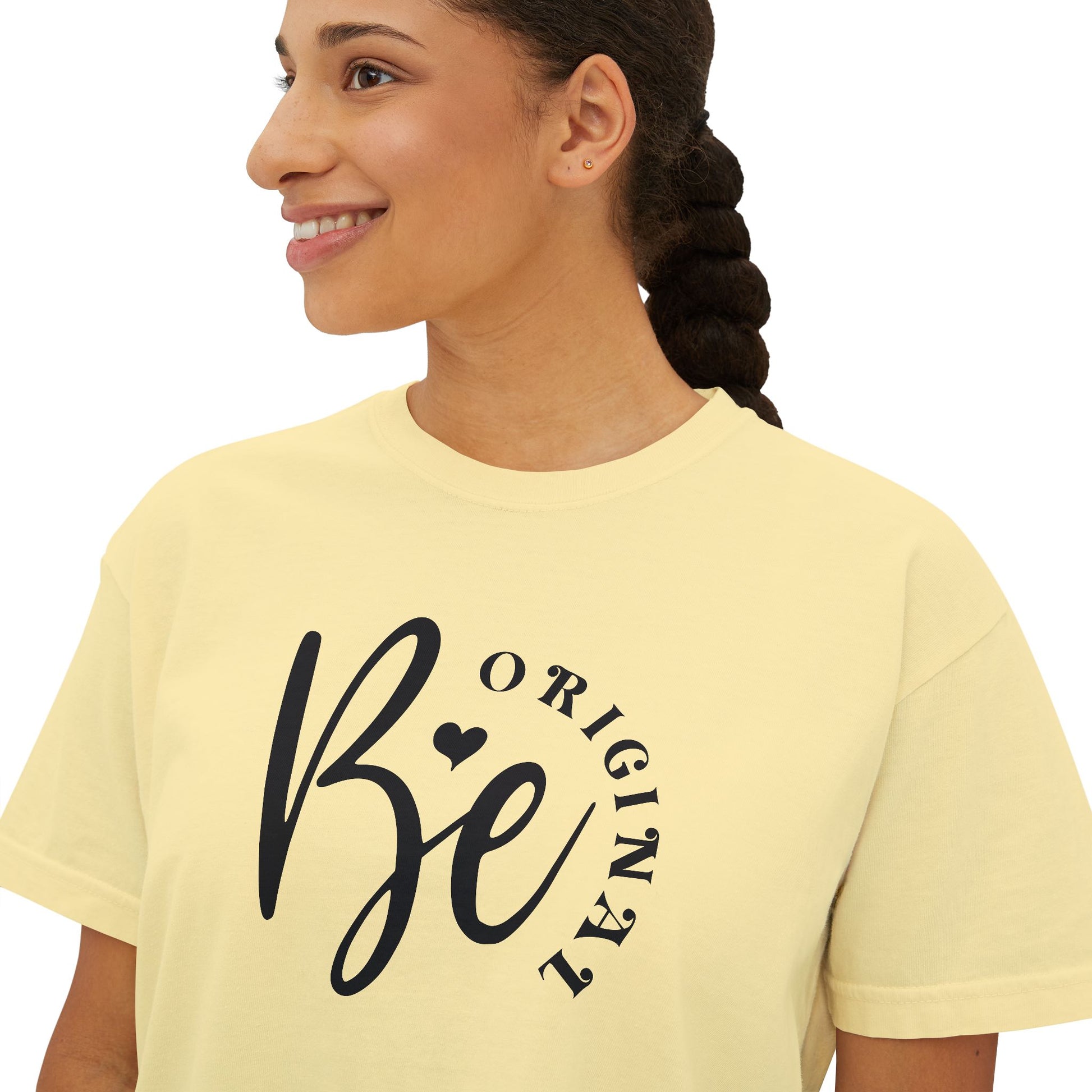Be original, Women's Boxy Tee, Semi-crop tee,  Inspirational, Comfortable Everyday Style, Motivational Apparel, Self-confidence tee
