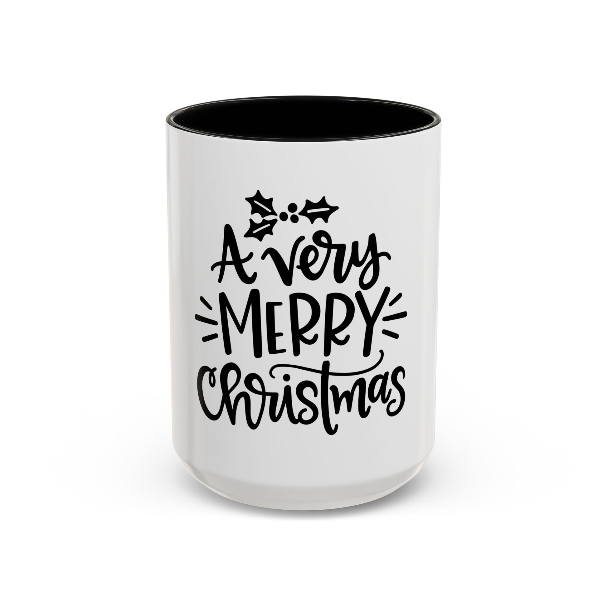 Very Merry Christmas Coffee Mug, Color Accent Mug (11oz and 15 oz)