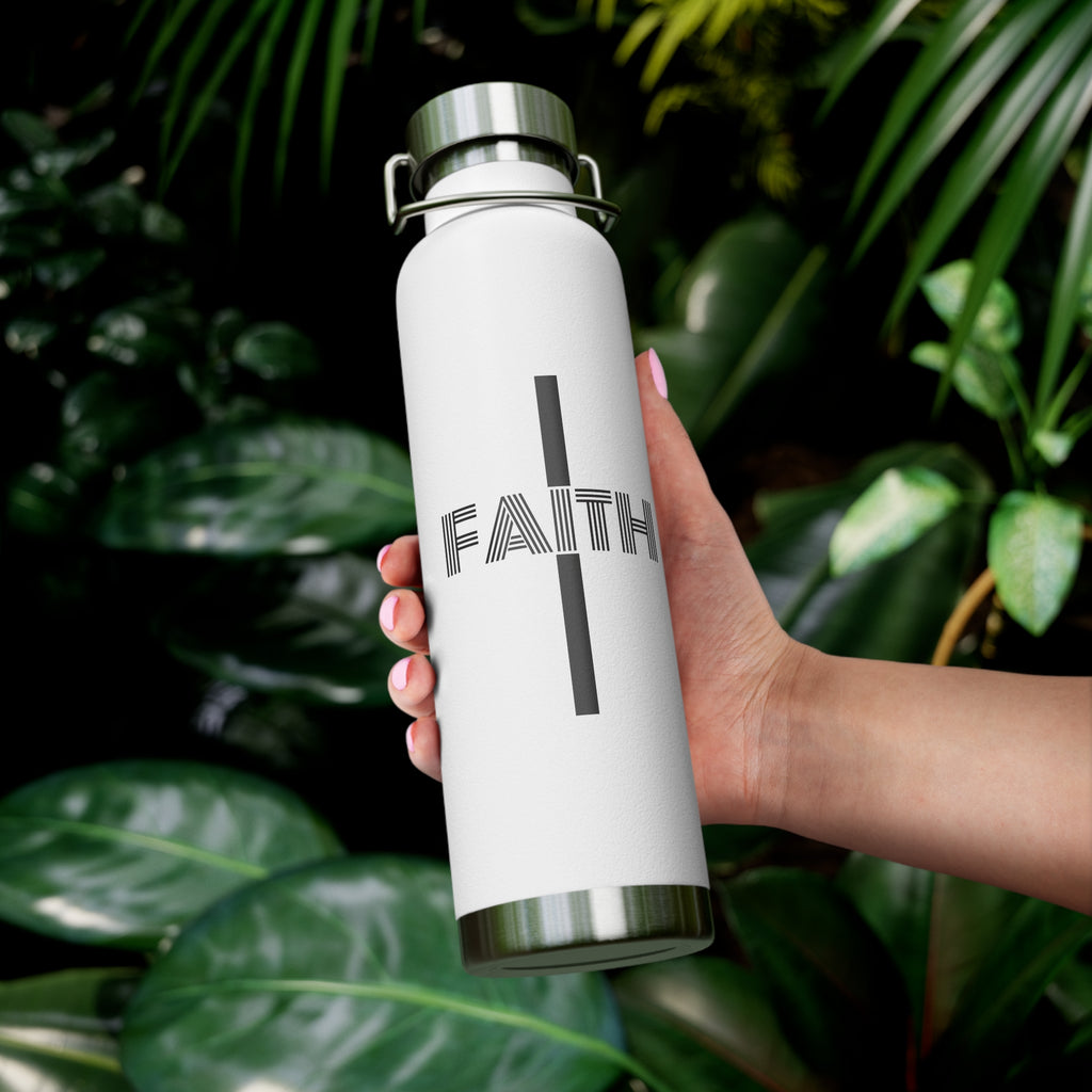 Faith Cross 22oz Insulated Water Bottle — Copper Vacuum Thermal Flask