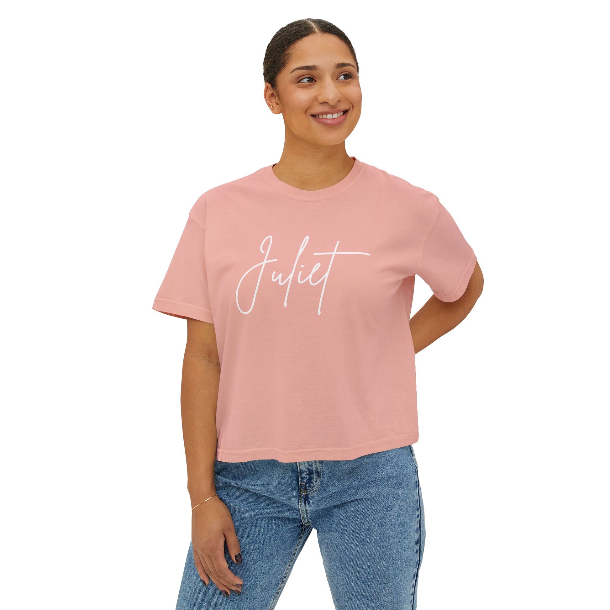 Juliet Valentine Women's Boxy Tee — Cute Valentine's Day Graphic