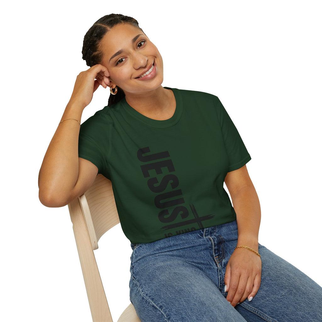 Christian Unisex T-Shirt - Jesus is King Faith-Based Tee for Believers