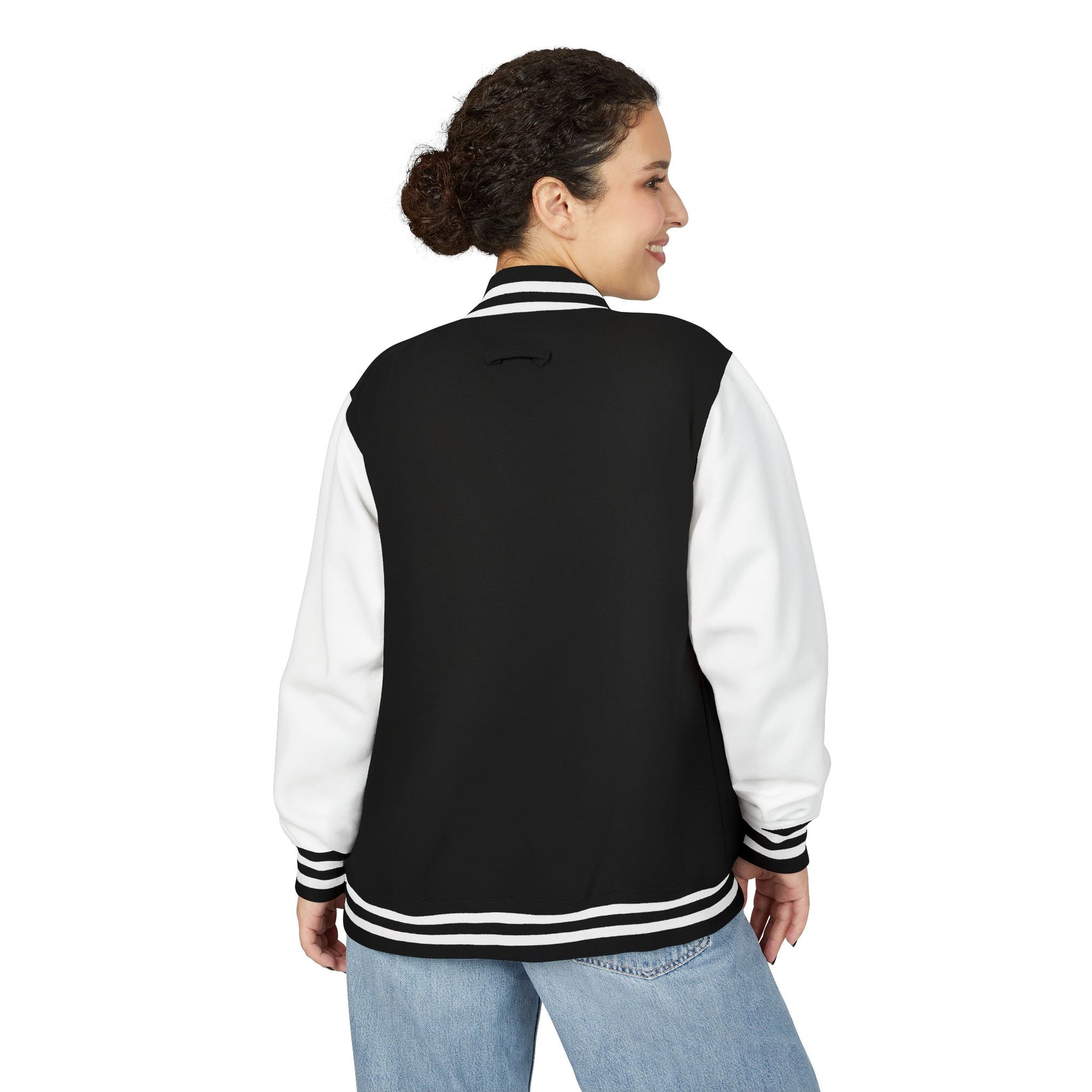 Unisex Heavyweight Letterman Jacket, Faith-based Jacket, Vintage Style Sports Jacket, College Spirit Wear, Casual Outwear, Gifts for Sports Lovers, Fall Fashion