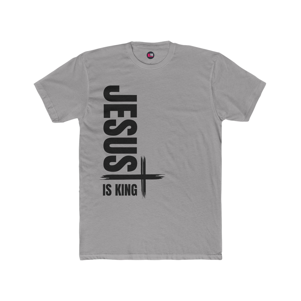 Jesus Is King Vertical Cross Tee — Christian Faith Shirt