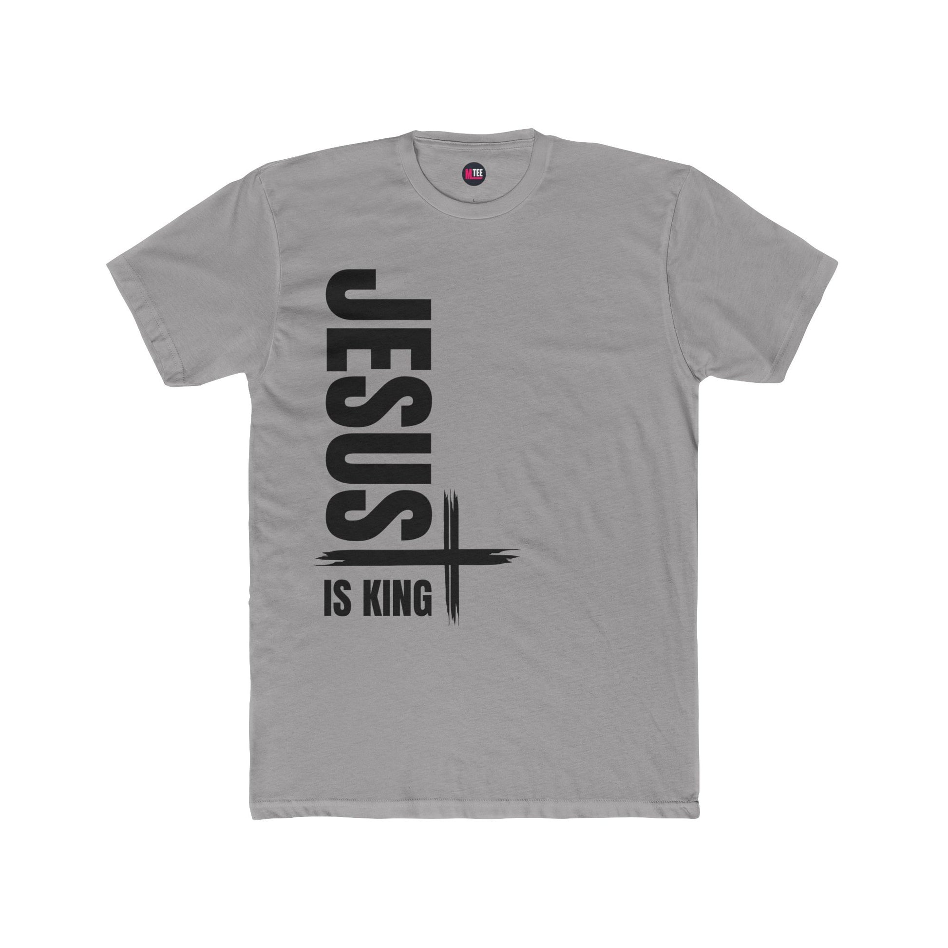 Jesus Is King Vertical Cross Tee — Christian Faith Shirt