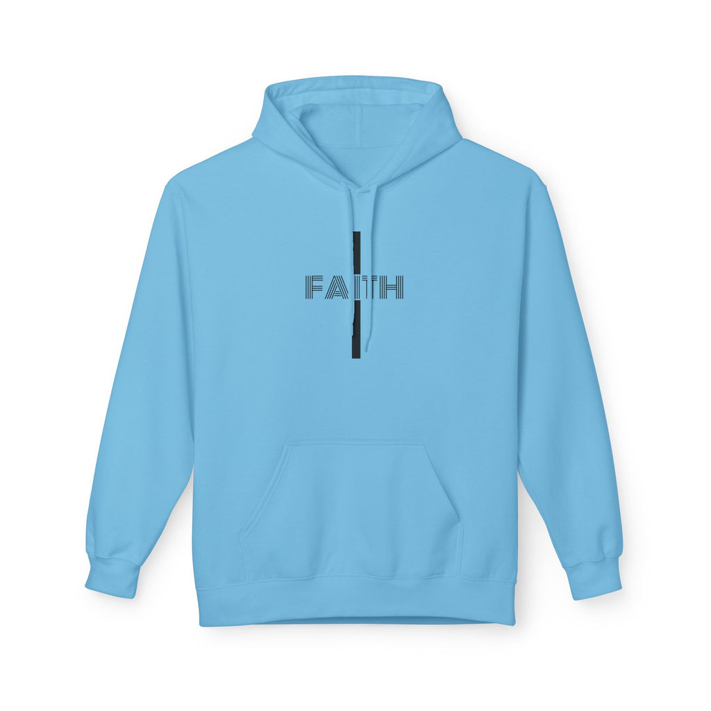Faith Unisex Midweight Fleece Hoodie, Cozy Casual Wear, Inspirational Gift, Faith-Driven Style, Perfect for Everyday & Holidays