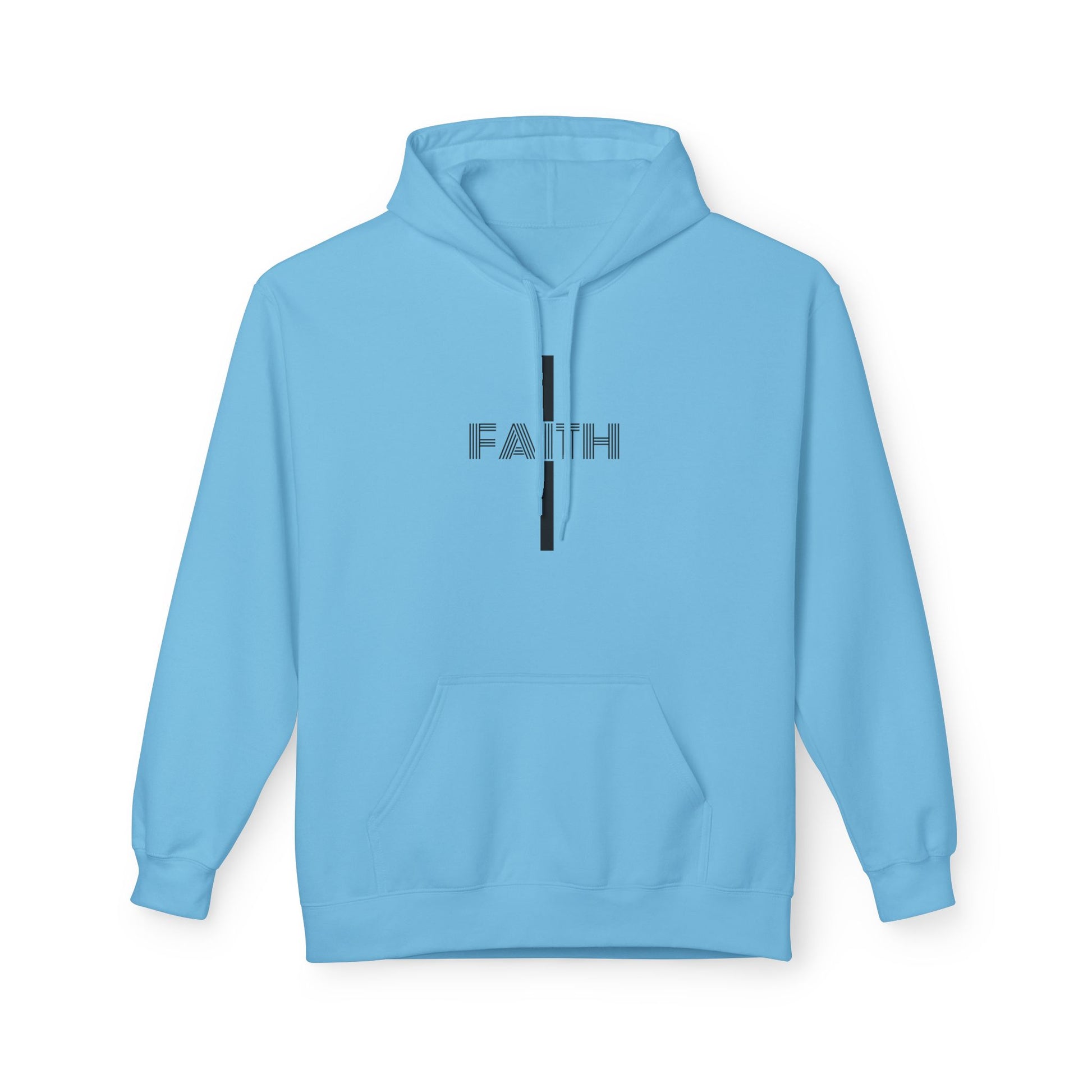 Faith Unisex Midweight Fleece Hoodie, Cozy Casual Wear, Inspirational Gift, Faith-Driven Style, Perfect for Everyday & Holidays