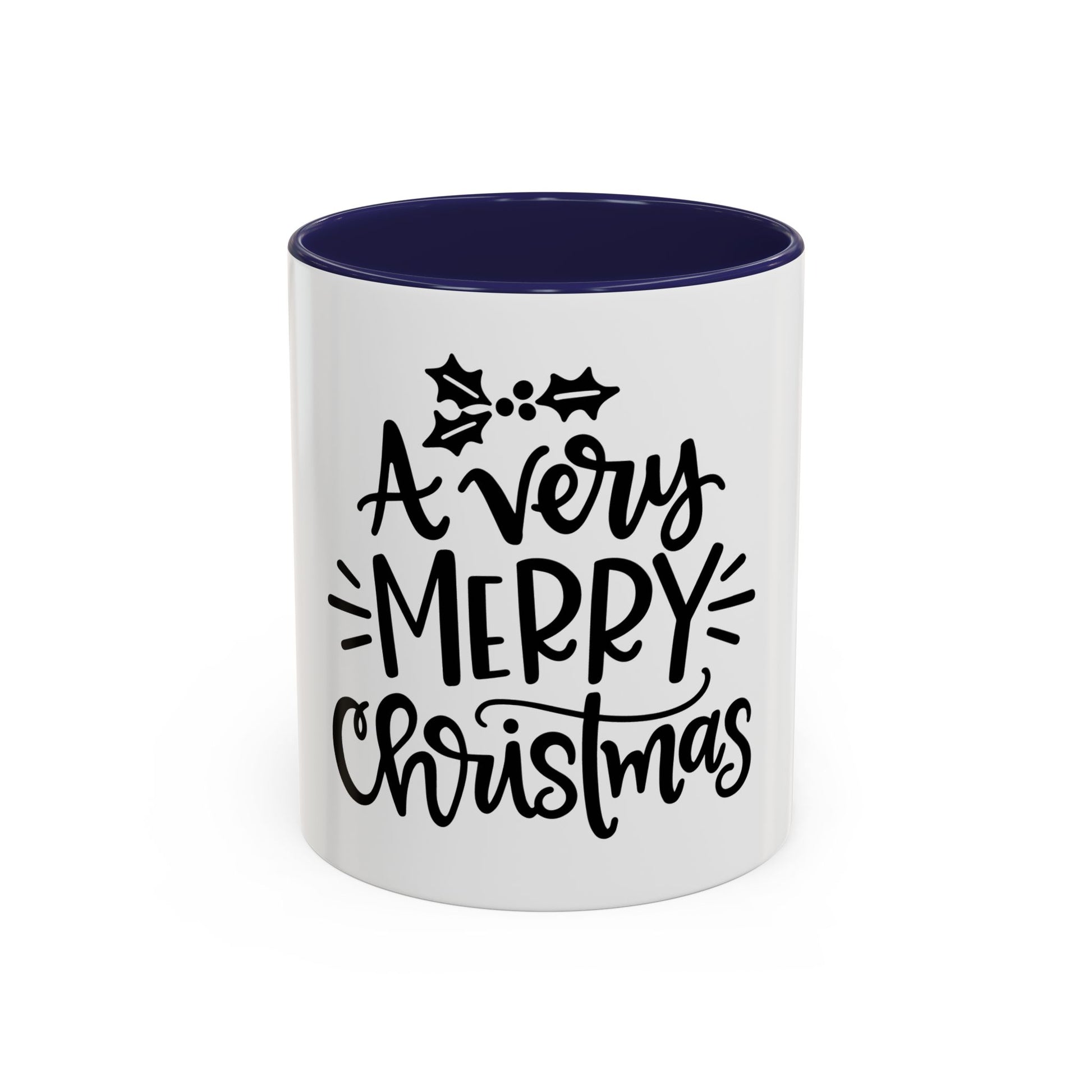 Very Merry Christmas Coffee Mug, Color Accent Mug (11oz and 15 oz)