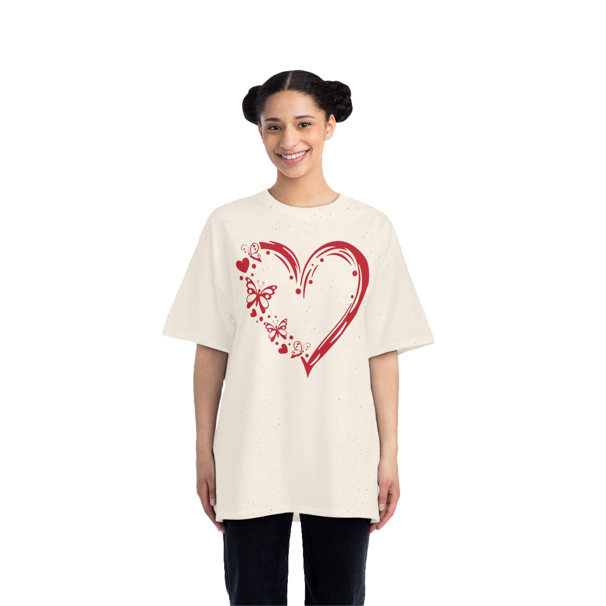 Heart & Butterflies T-Shirt — Valentine’s Day Romantic Graphic Tee