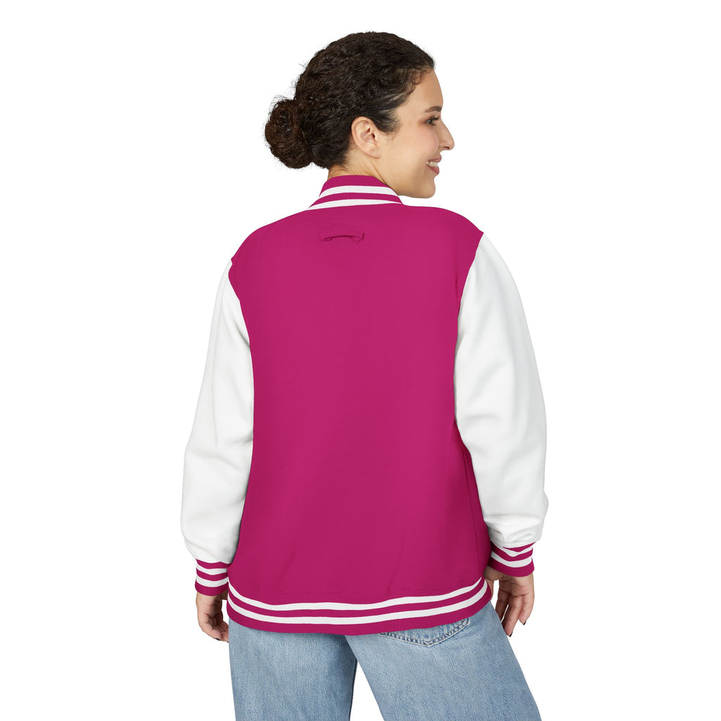 Unisex Heavyweight Letterman Jacket, Faith-based Jacket, Vintage Style Sports Jacket, College Spirit Wear, Casual Outwear, Gifts for Sports Lovers, Fall Fashion