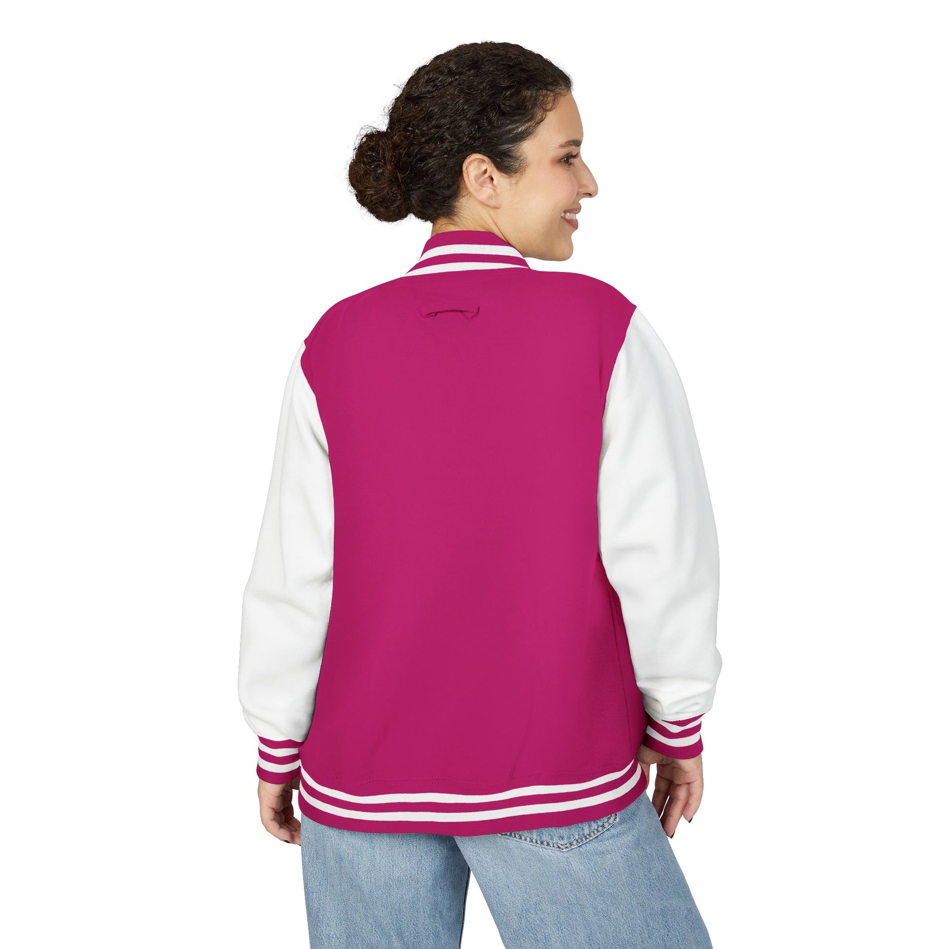 Unisex Heavyweight Letterman Jacket, Faith-based Jacket, Vintage Style Sports Jacket, College Spirit Wear, Casual Outwear, Gifts for Sports Lovers, Fall Fashion