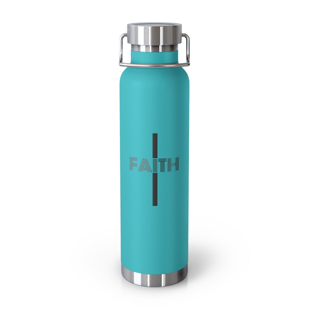 Faith Cross 22oz Insulated Water Bottle — Copper Vacuum Thermal Flask