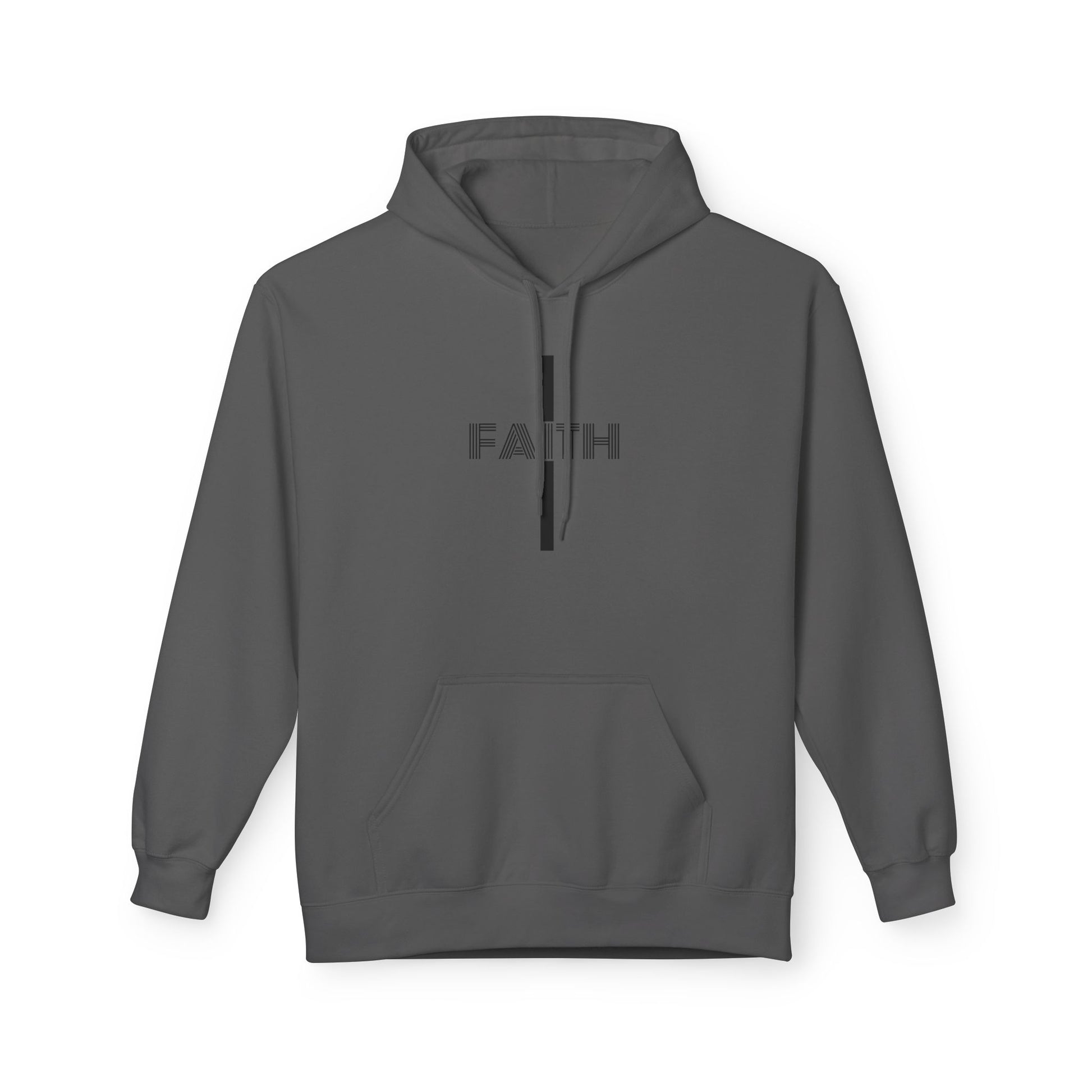 Faith Unisex Midweight Fleece Hoodie, Cozy Casual Wear, Inspirational Gift, Faith-Driven Style, Perfect for Everyday & Holidays
