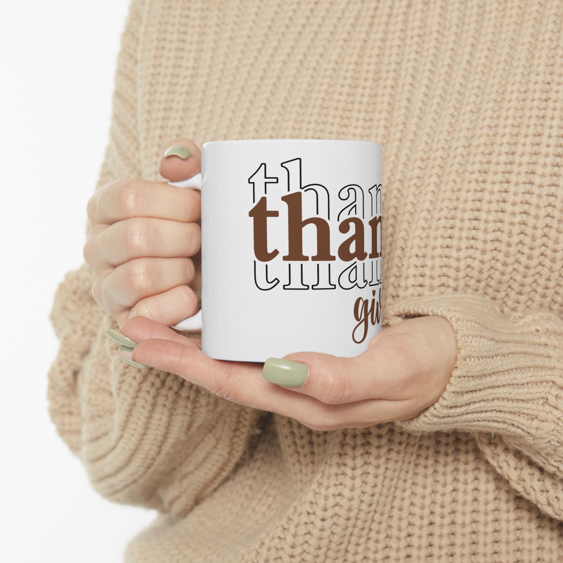 Thanksgiving Ceramic Mug, Coffee Cup (11oz/15oz)