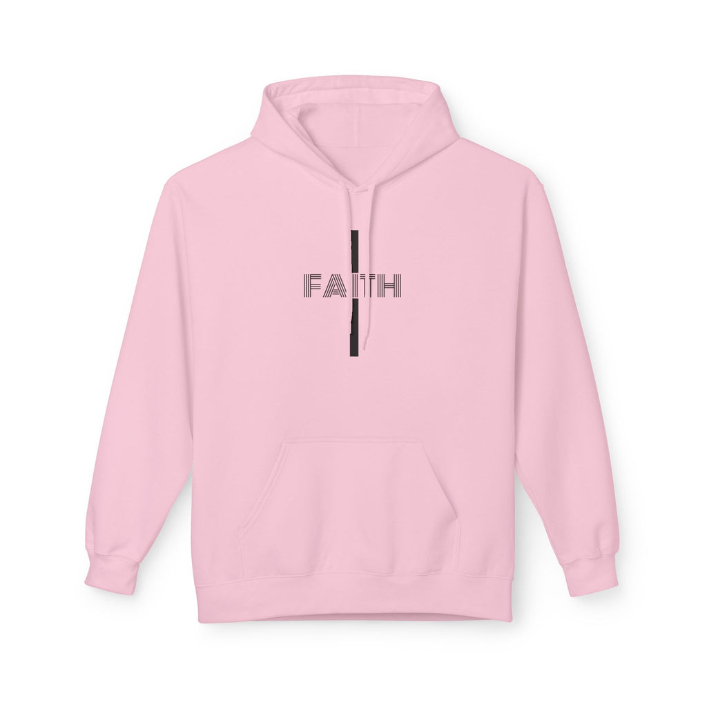 Faith Unisex Midweight Fleece Hoodie, Cozy Casual Wear, Inspirational Gift, Faith-Driven Style, Perfect for Everyday & Holidays