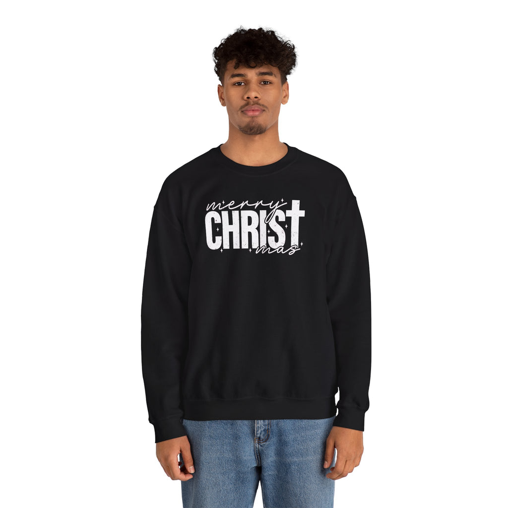 Merry Christmas Crewneck Sweatshirt Fabric Knit Long Sleeve Winter Casual Soft Medium Length Hoodie for Men and Women