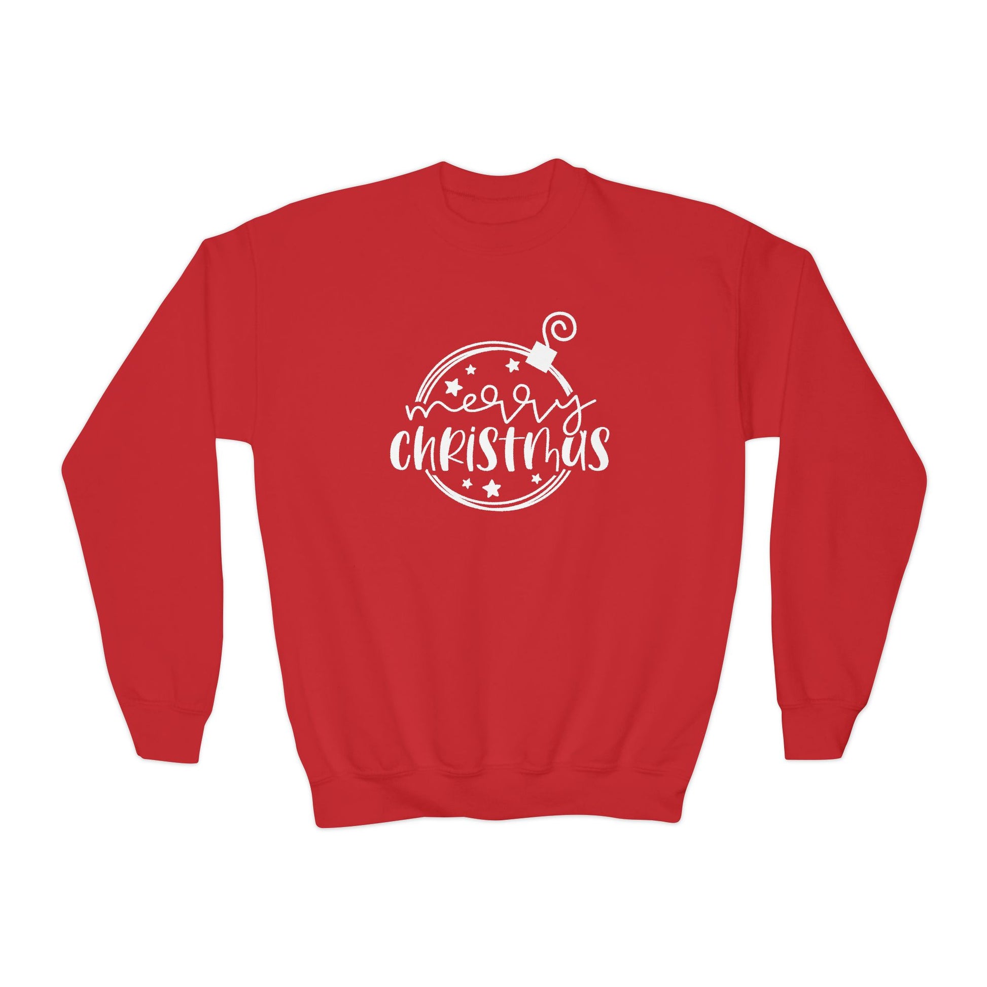 Youth Christmas Sweatshirt - Ornament Merry Christmas
