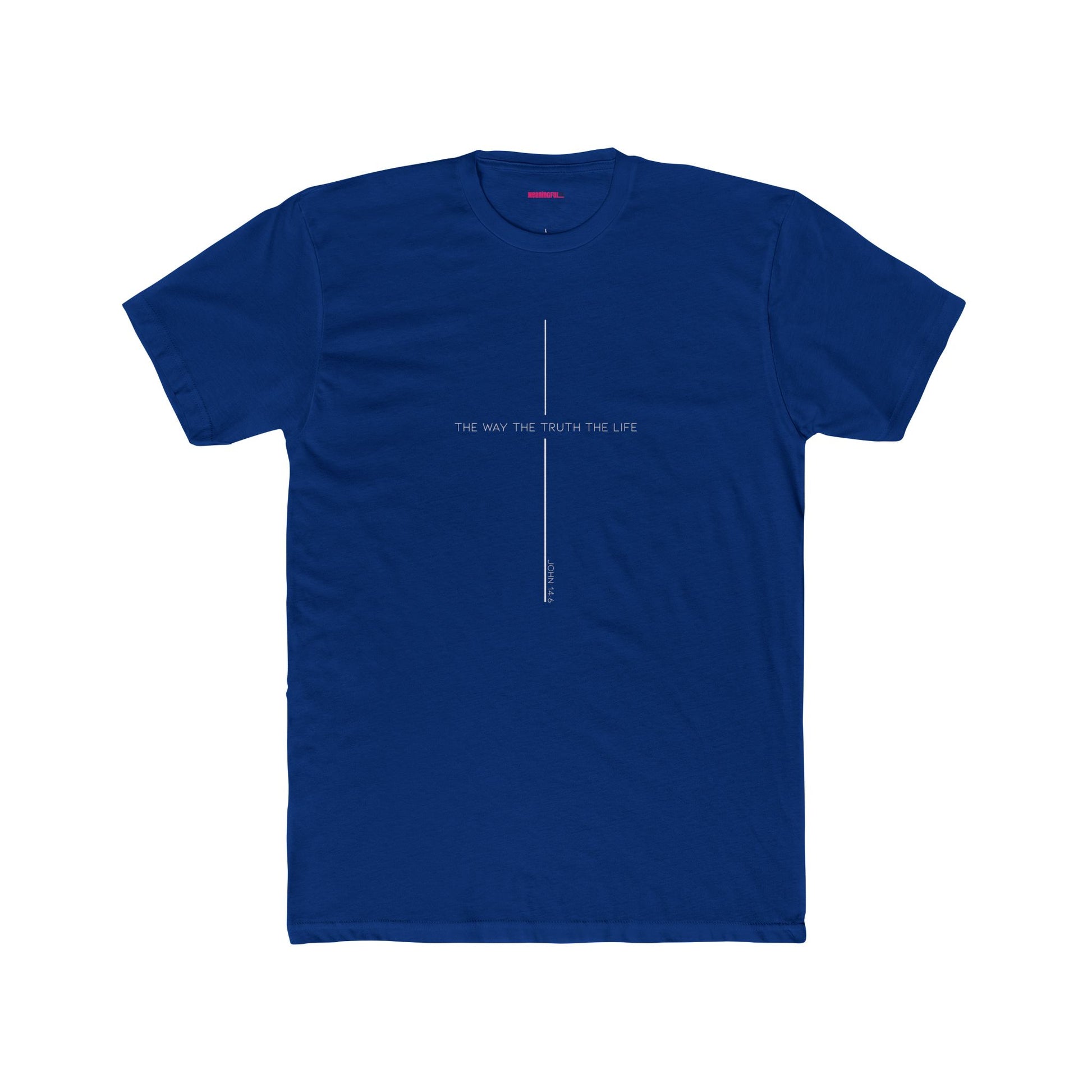Unisex Cotton Crew Shirt, Minimalist Graphic Tee for Modern Minimalists, Faith-Based, Casual Wear, Everyday Style, Gift for Him or Her, The way the Truth and Life Tee