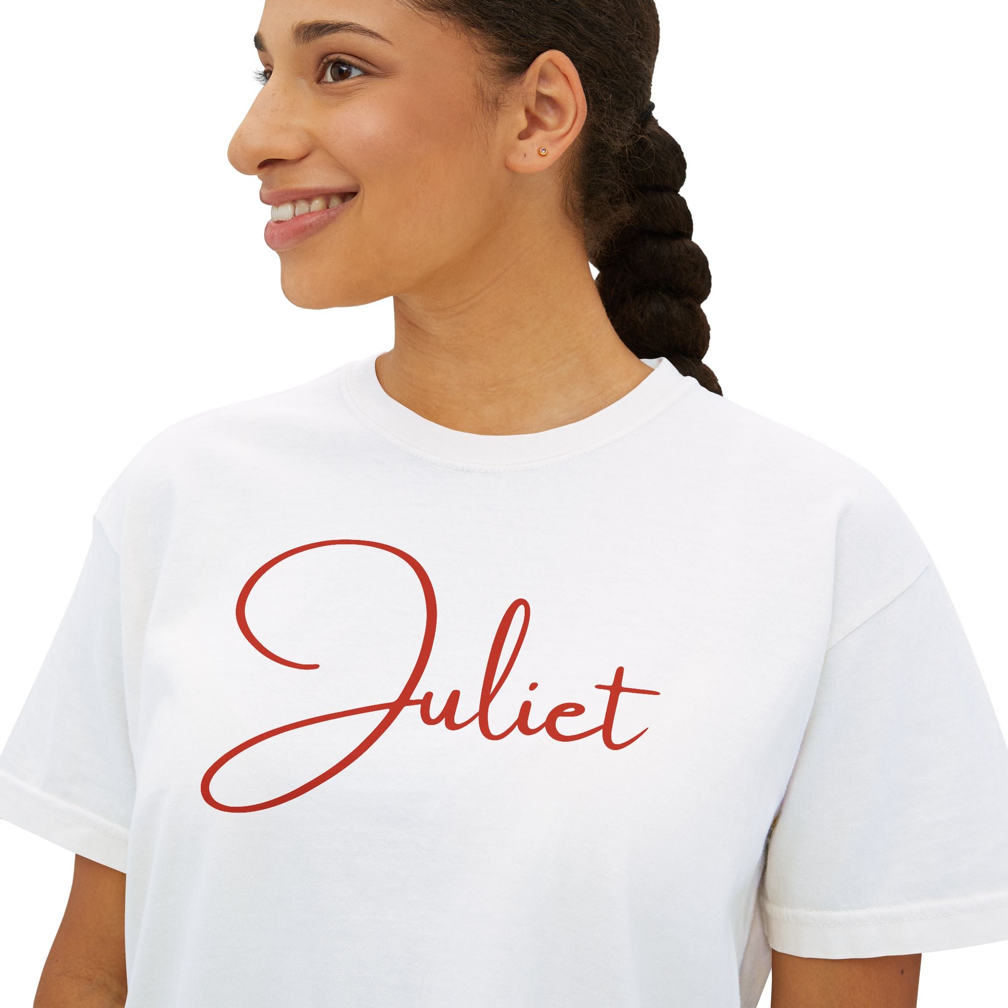 Juliet Valentine Women's Boxy Tee — Cute Valentine's Day Graphic