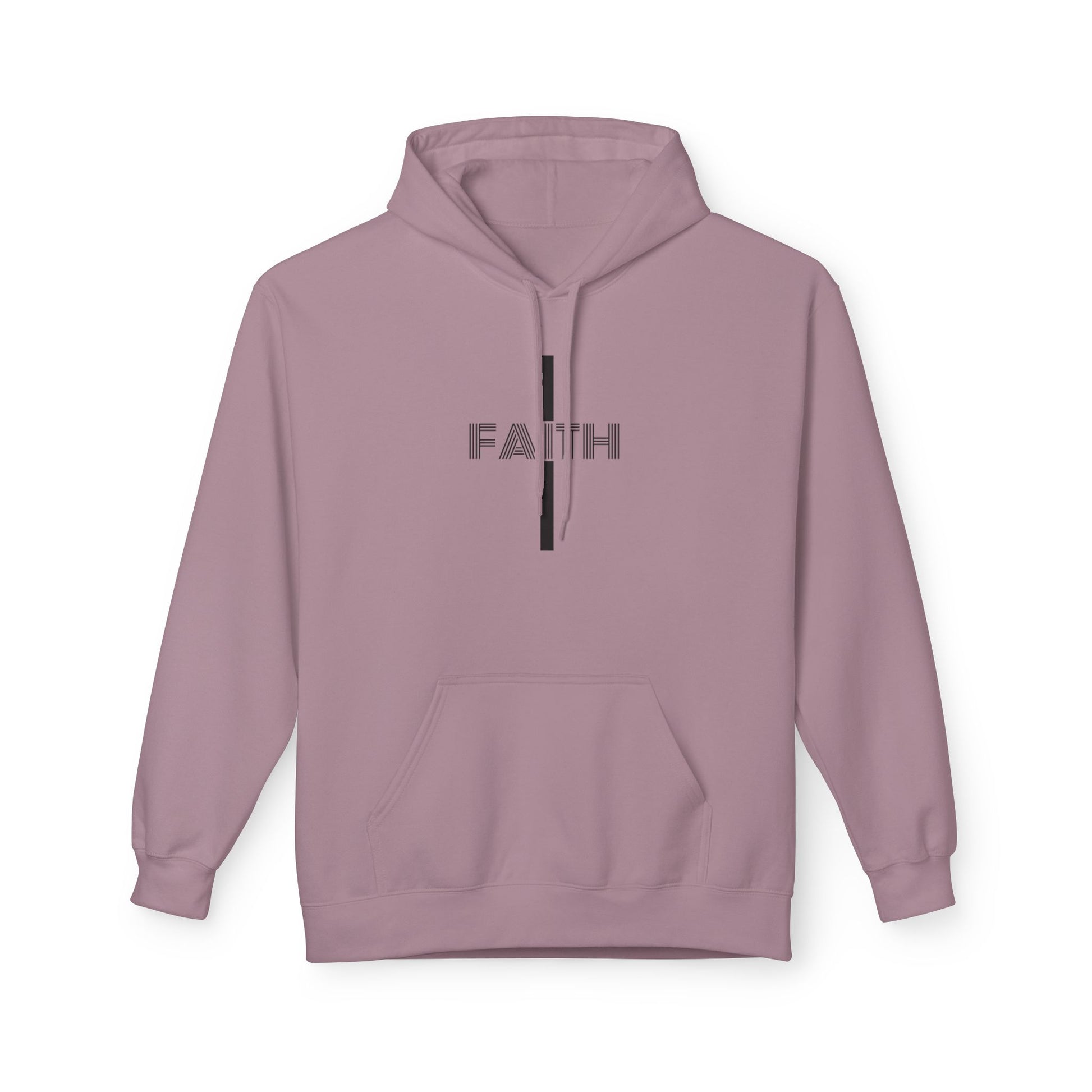 Faith Unisex Midweight Fleece Hoodie, Cozy Casual Wear, Inspirational Gift, Faith-Driven Style, Perfect for Everyday & Holidays