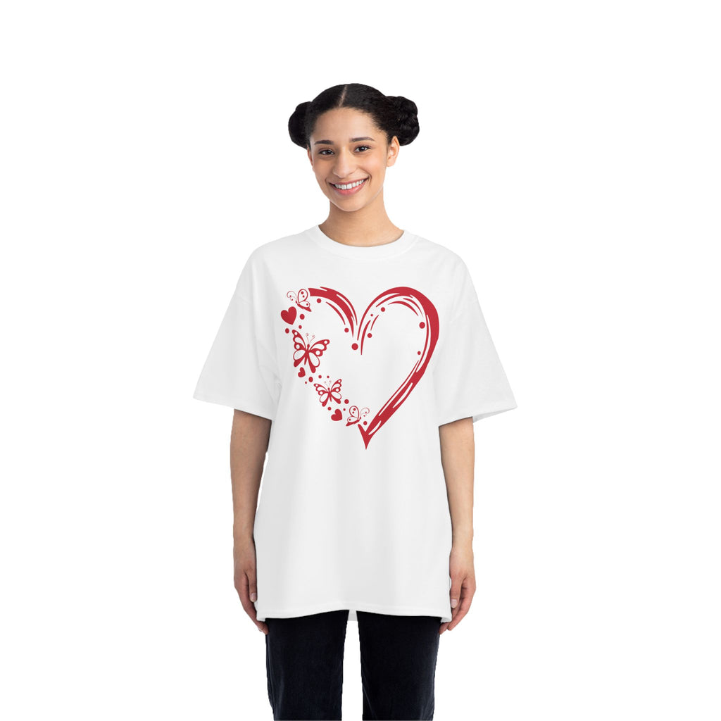 Heart & Butterflies T-Shirt — Valentine’s Day Romantic Graphic Tee