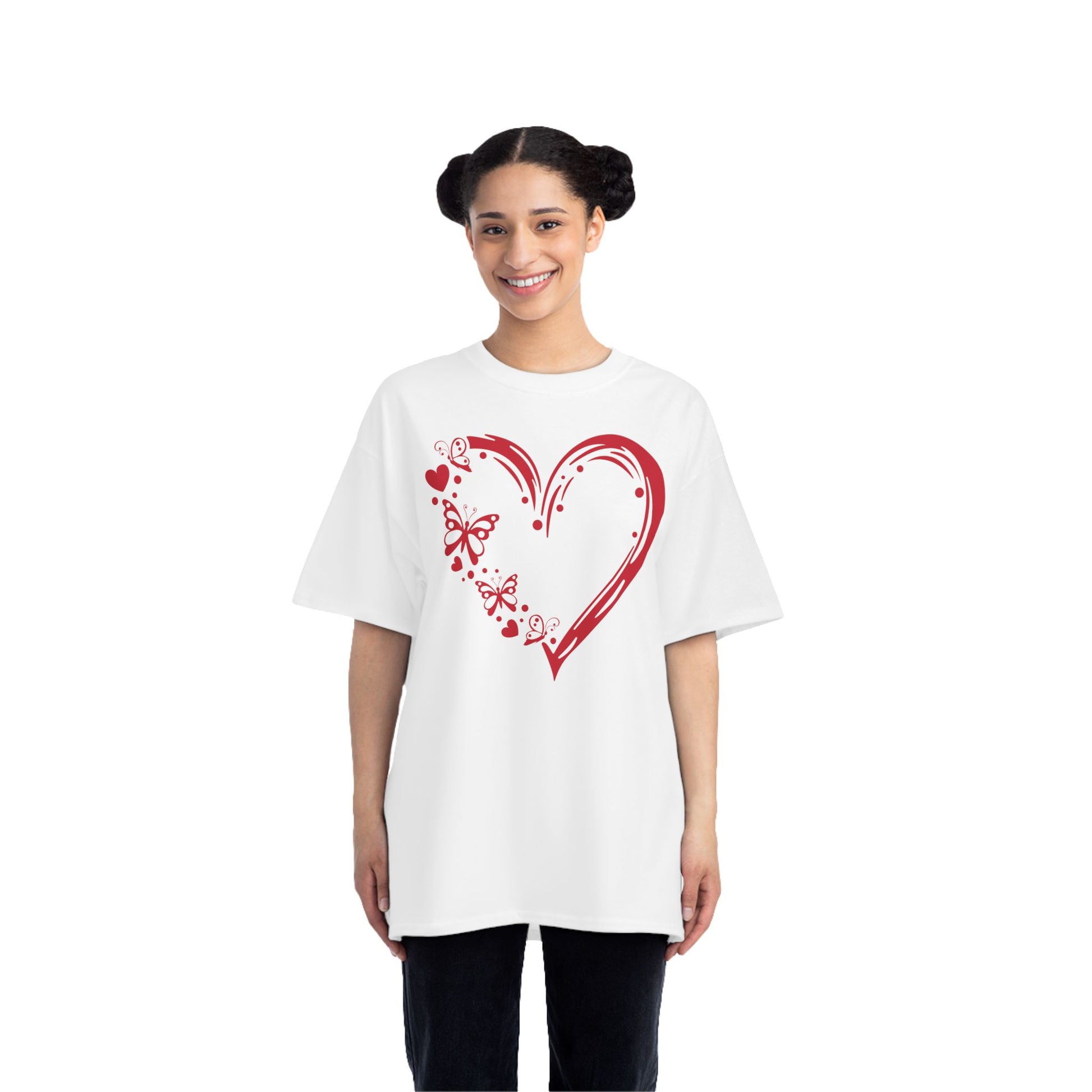 Heart & Butterflies T-Shirt — Valentine’s Day Romantic Graphic Tee