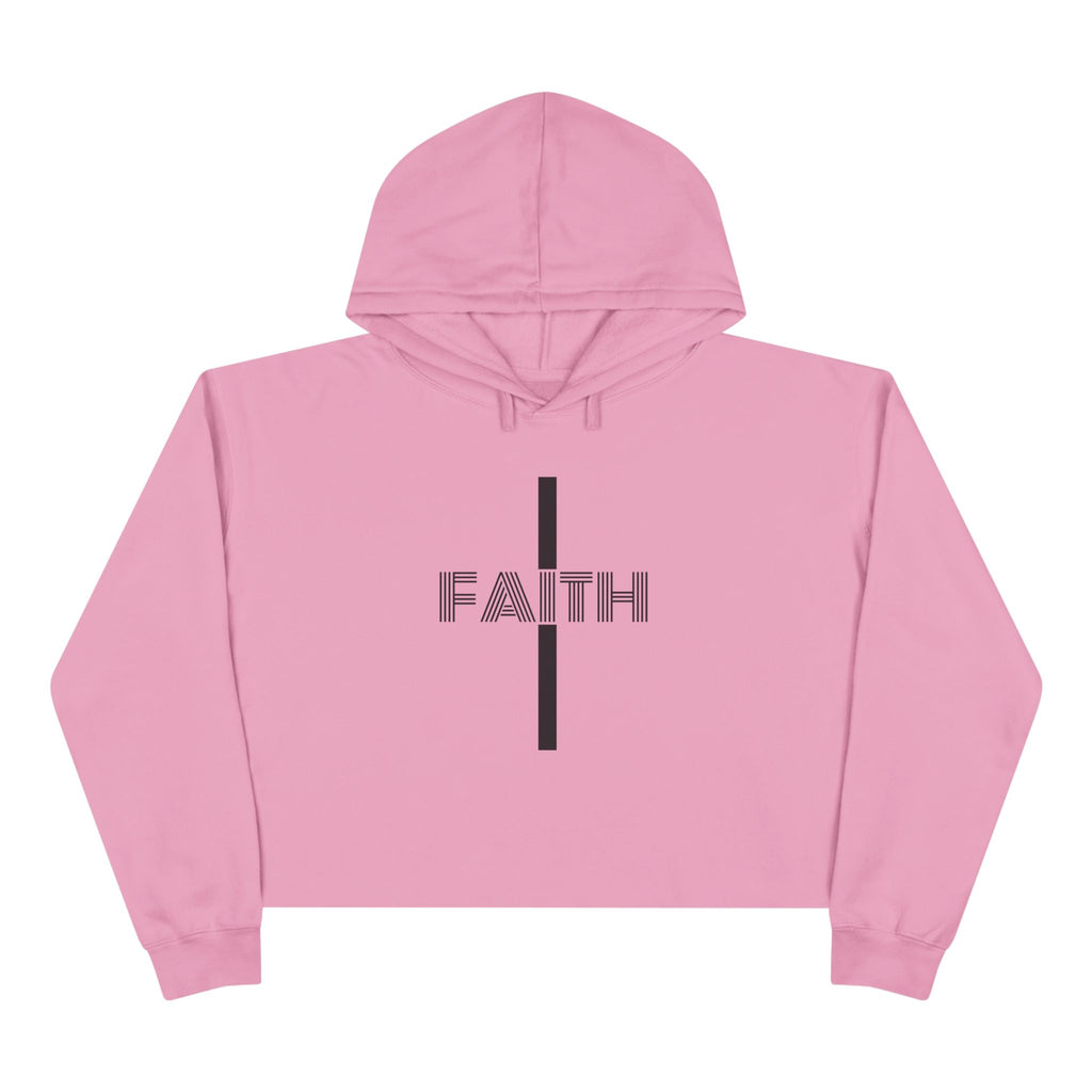 Faith-Inspired Crop Hoodie - Trendy Sportswear, Motivational Apparel, Gift for Her, Inspirational Outfit, Spiritual Vibes