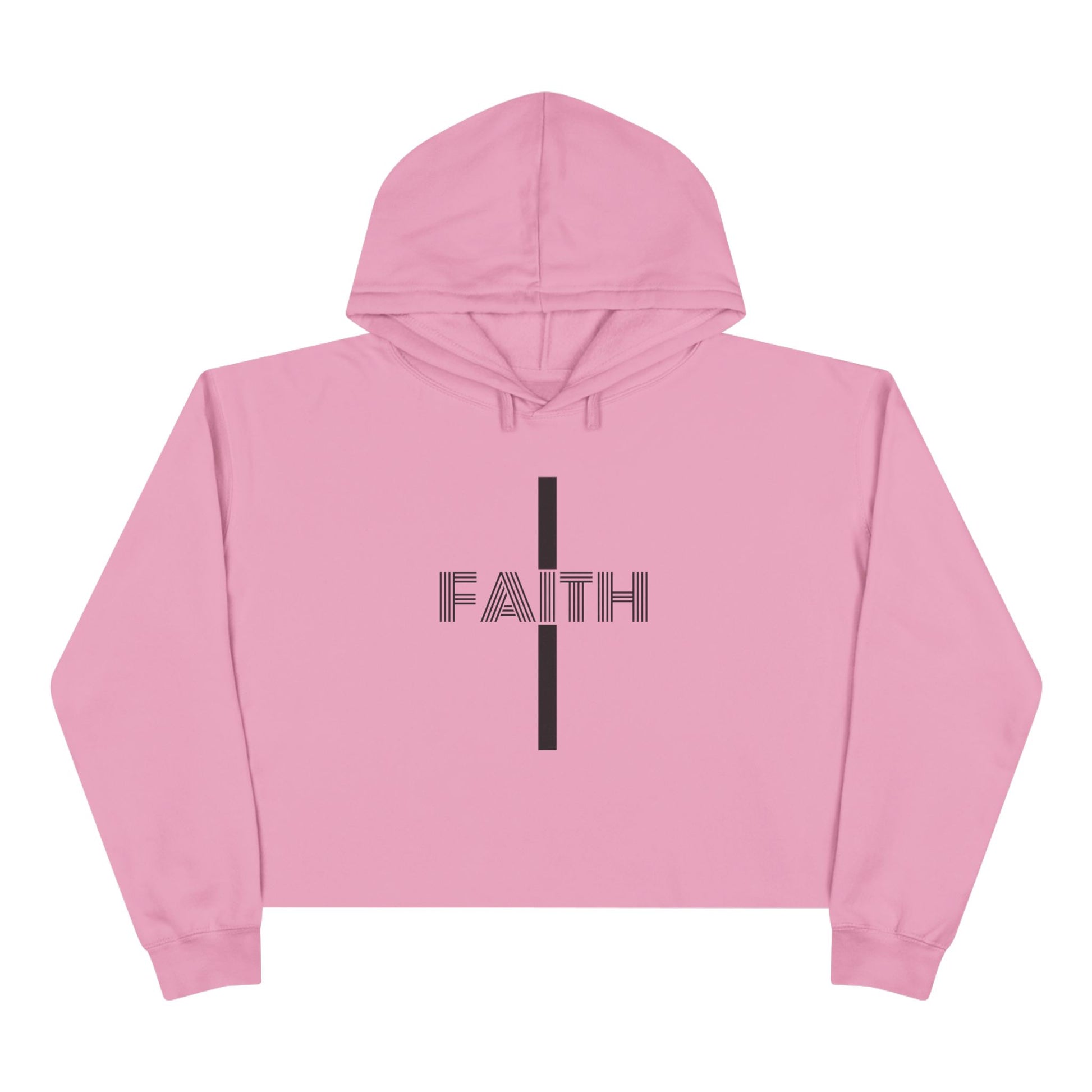 Faith-Inspired Crop Hoodie - Trendy Sportswear, Motivational Apparel, Gift for Her, Inspirational Outfit, Spiritual Vibes
