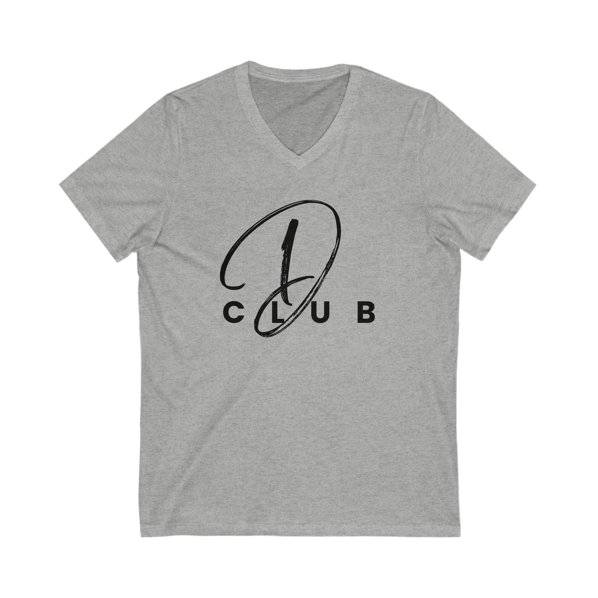 D Club V-Neck Tee, Unisex Graphic Tee, Casual Wear, Everyday Style