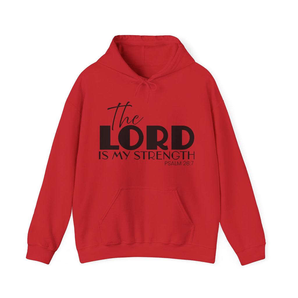 Psalm 28:7 'The Lord Is My Strength' Hoodie — Faith-Based Christian Sweatshirt