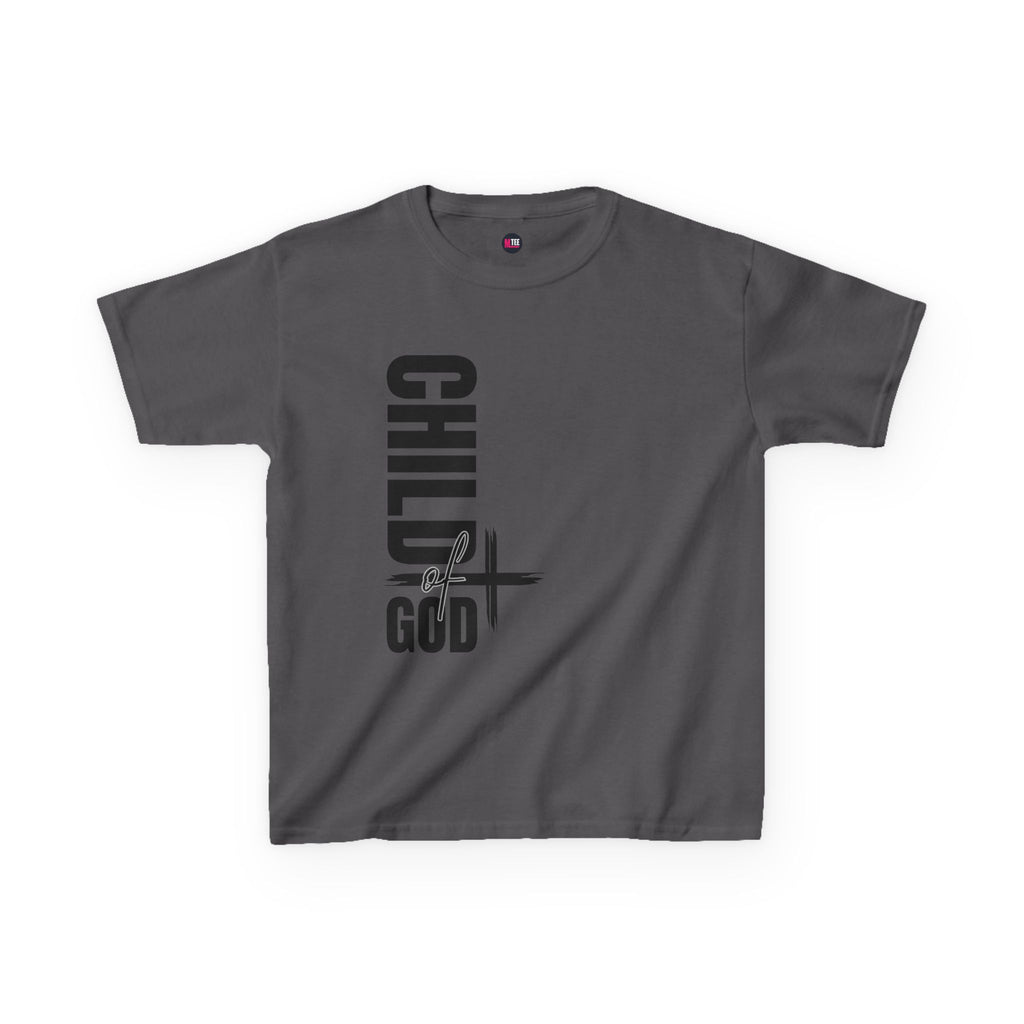 Kids Tee — "Child of God" Vertical Cross Christian T‑Shirt