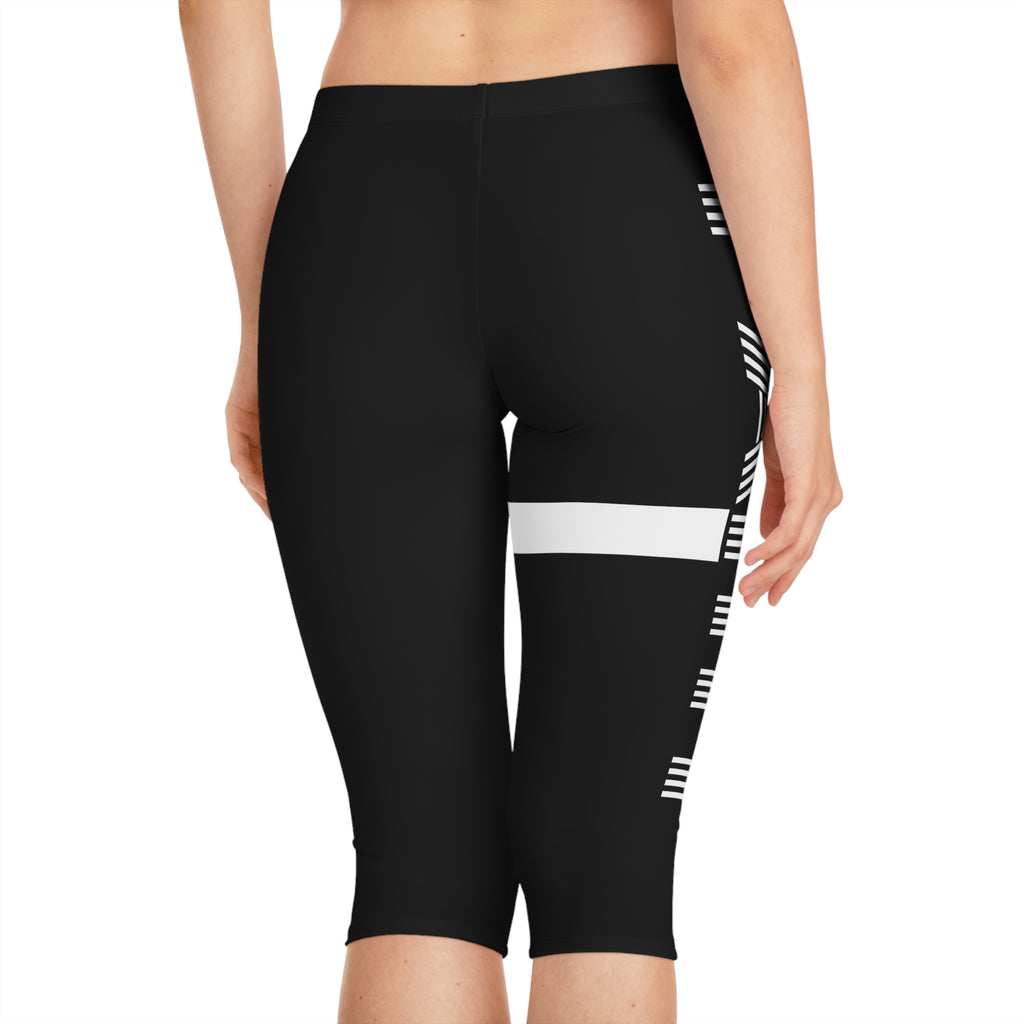 Women's Love-Themed Capri Leggings - Stylish Activewear, Fitness Gear, Casual Wear, Gift for Her, Workout Leggings