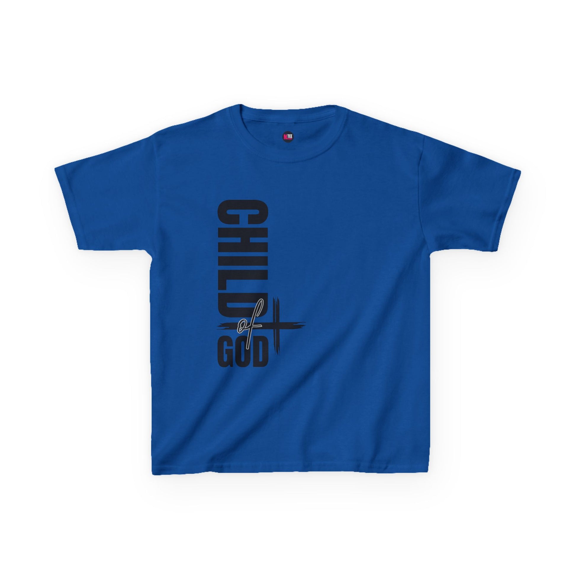 Kids Tee — "Child of God" Vertical Cross Christian T‑Shirt