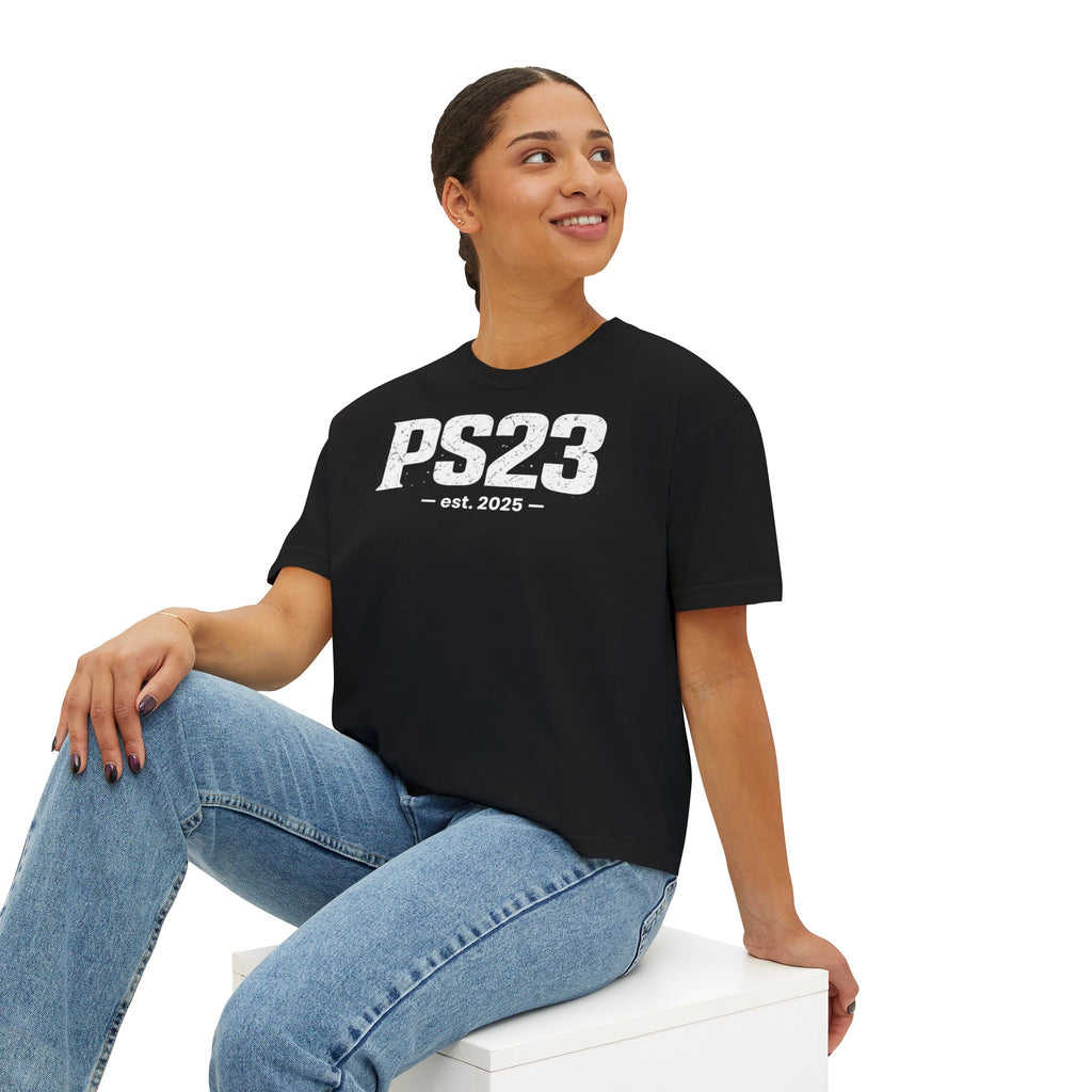 Psalm 23 Women's Boxy Tee — Inspirational Faith Graphic Shirt
