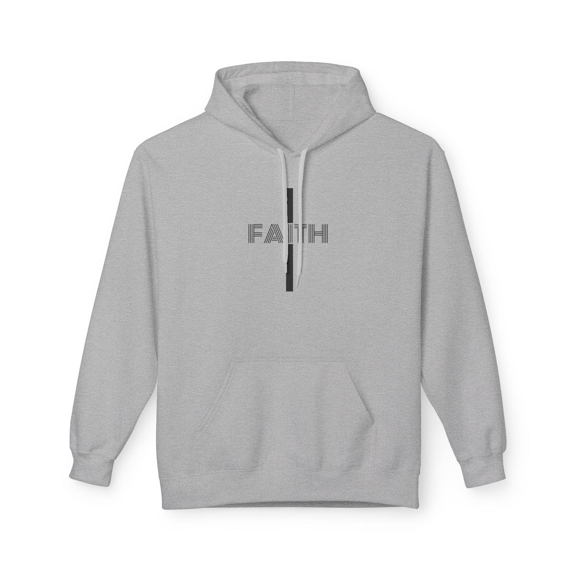 Faith Unisex Midweight Fleece Hoodie, Cozy Casual Wear, Inspirational Gift, Faith-Driven Style, Perfect for Everyday & Holidays