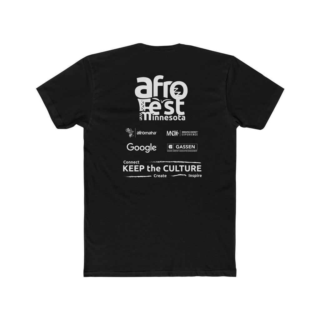 AfroFest Minnesota Unisex Cotton Crew Tee | Celebrate Culture, Festival Shirt, Casual Wear, Unique Graphic Tee, Black Cotton T-Shirt