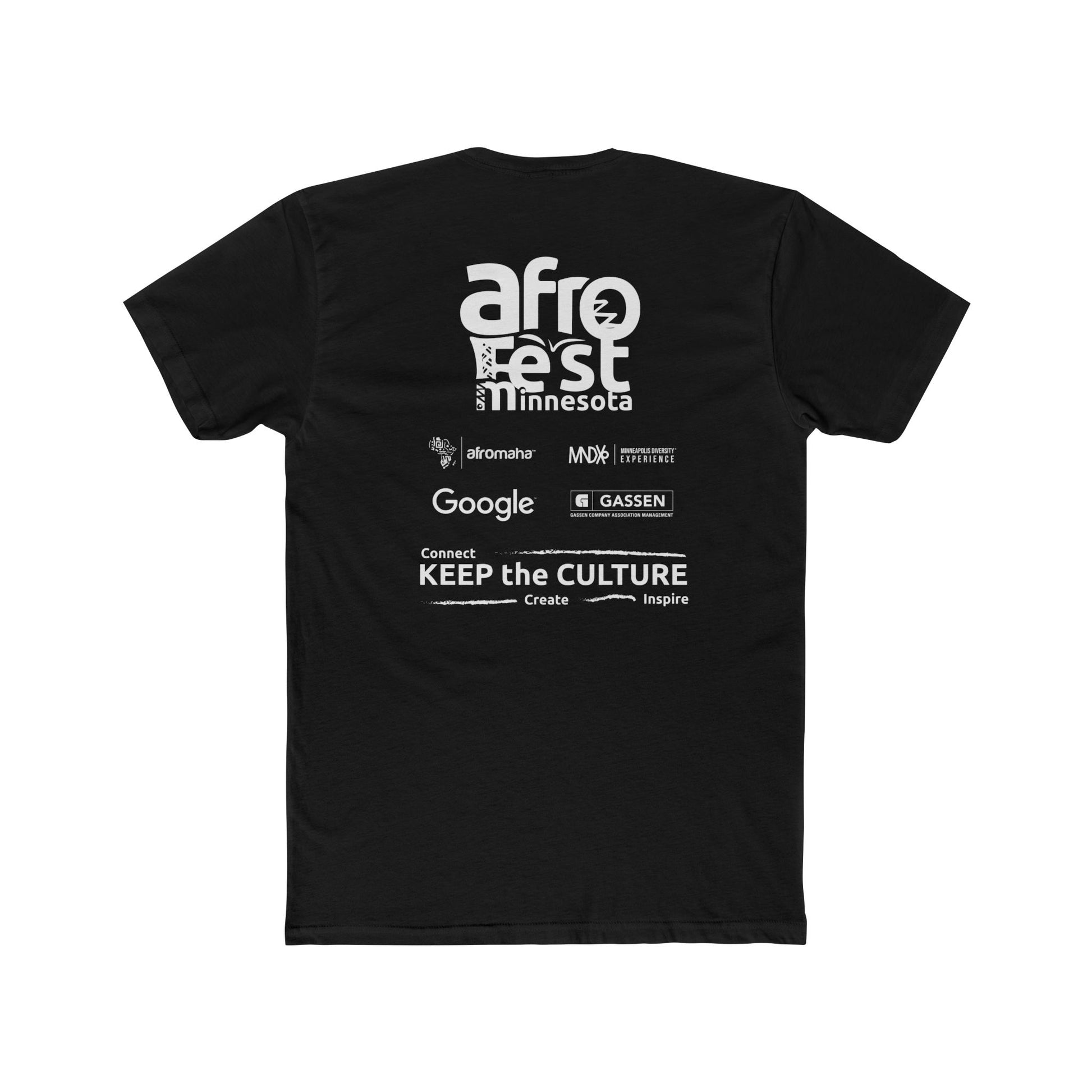 AfroFest Minnesota Unisex Cotton Crew Tee | Celebrate Culture, Festival Shirt, Casual Wear, Unique Graphic Tee, Black Cotton T-Shirt