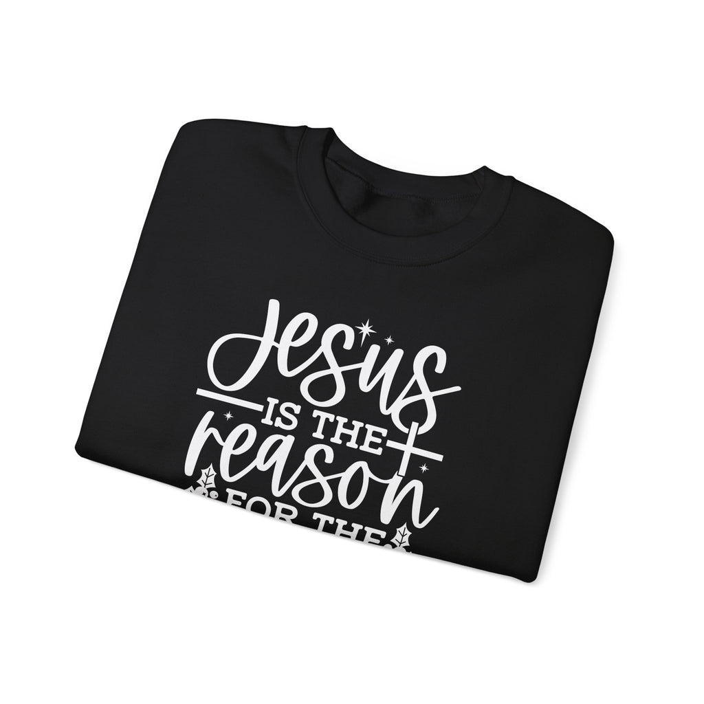 Jesus is the Reason for the Season, Christmas Crewneck Sweatshirt Fabric Knit Long Sleeve Winter Casual Soft Medium Length Hoodie for Men and Women