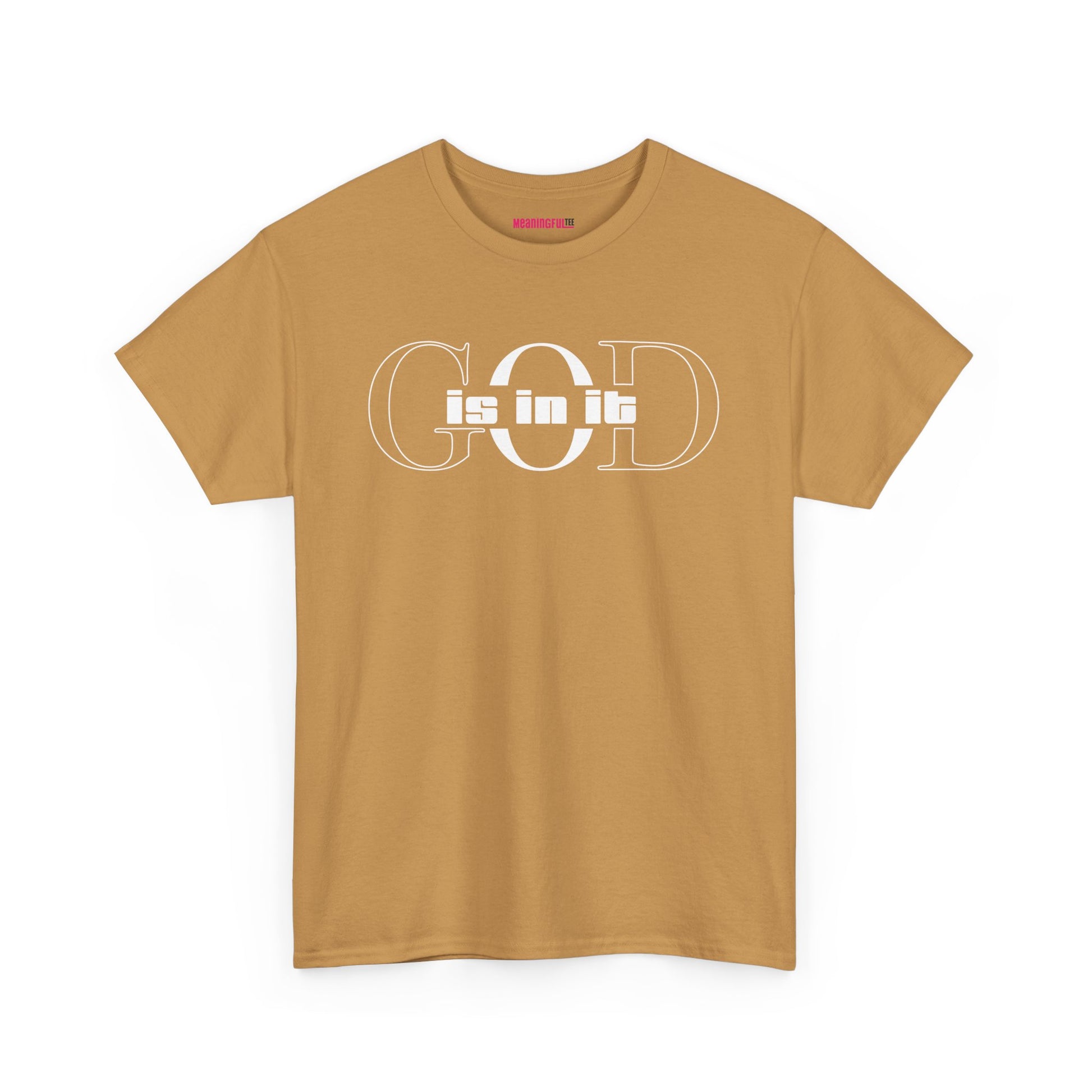 God is in it, Unisex Heavy Cotton Tee - Christian T-shirt, Faith-based-tee, Comfortable Casual Wear, Perfect for Church, Everyday Style, Gift for Friends, Summer Outfits, Relaxed Vibes
