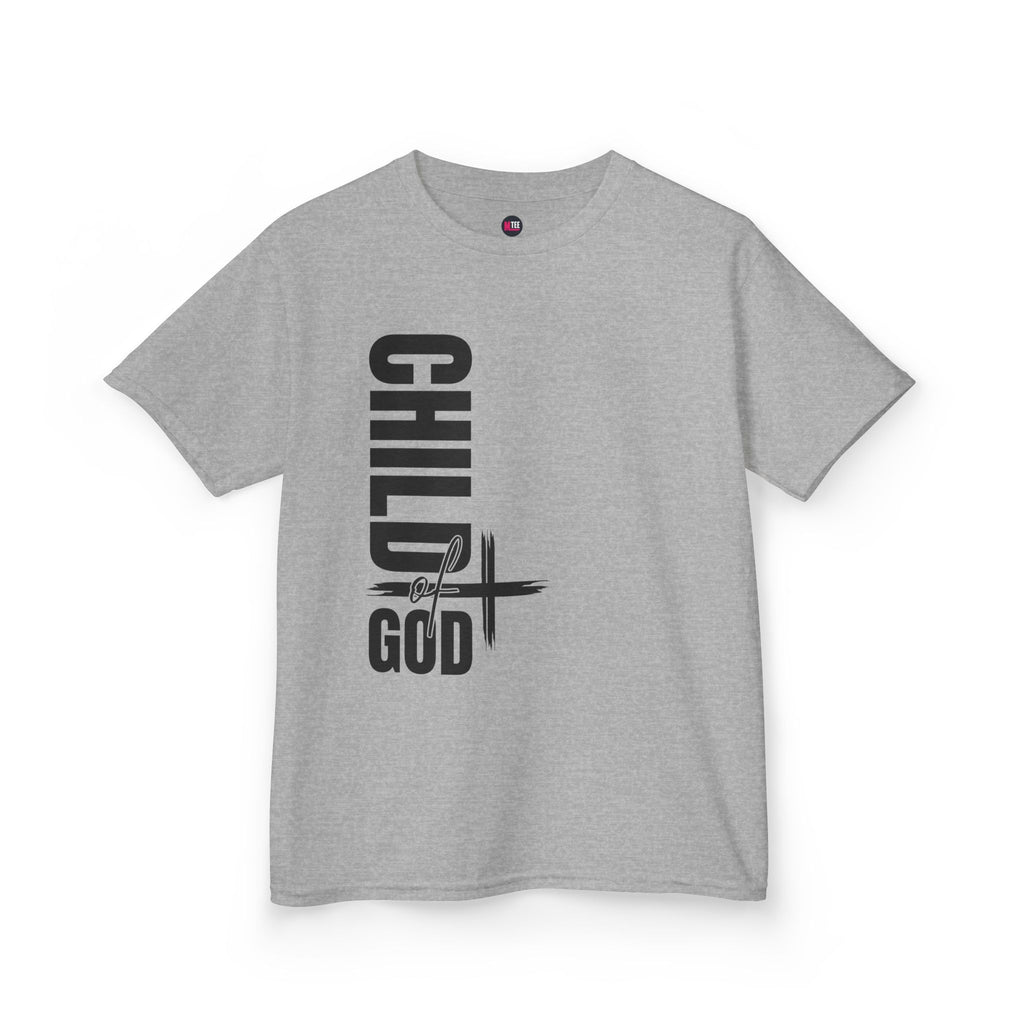 Kids Tee — "Child of God" Vertical Cross Christian T‑Shirt